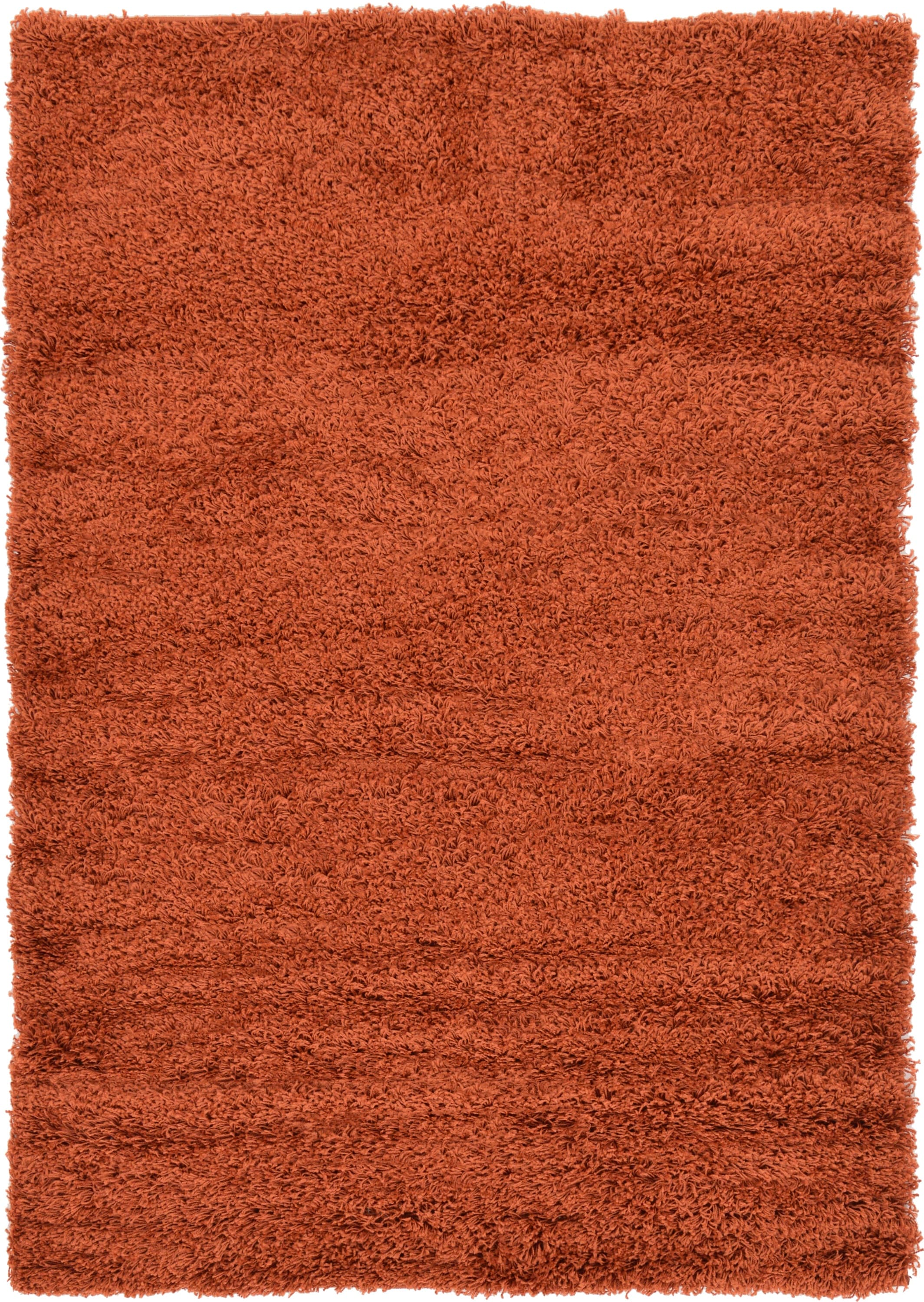 4' x 6' Blue Solid Shag Synthetic Washable Rug