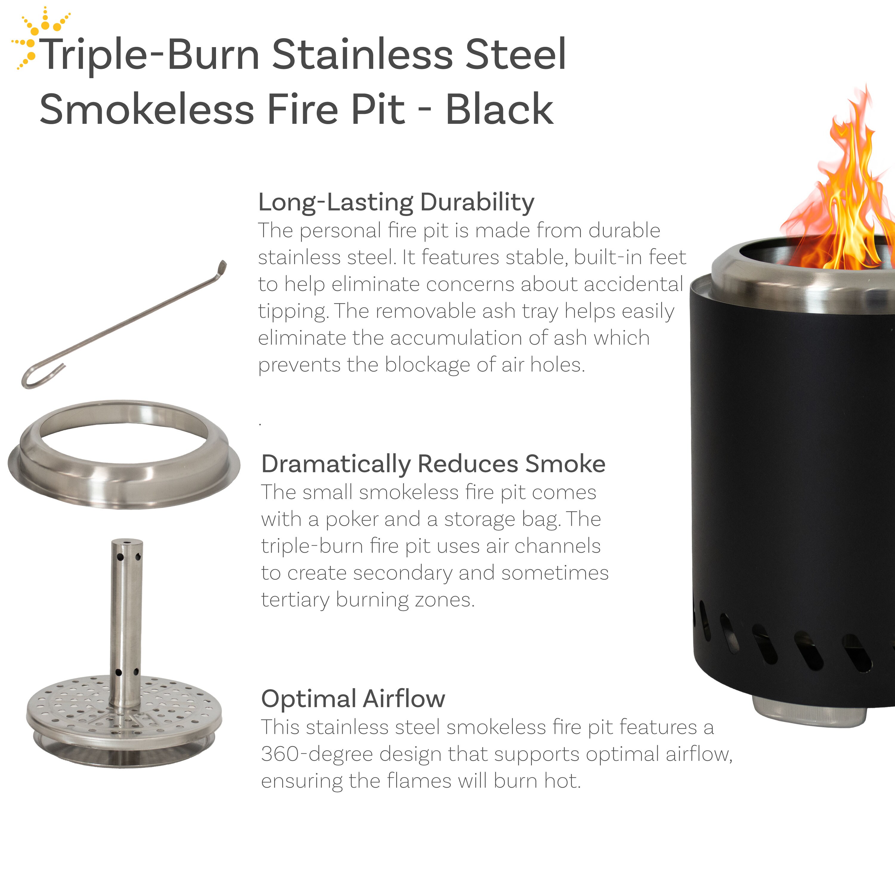 Sunnydaze Decor YK-3531 Outdoor-Woodburning-Firepits - View #11