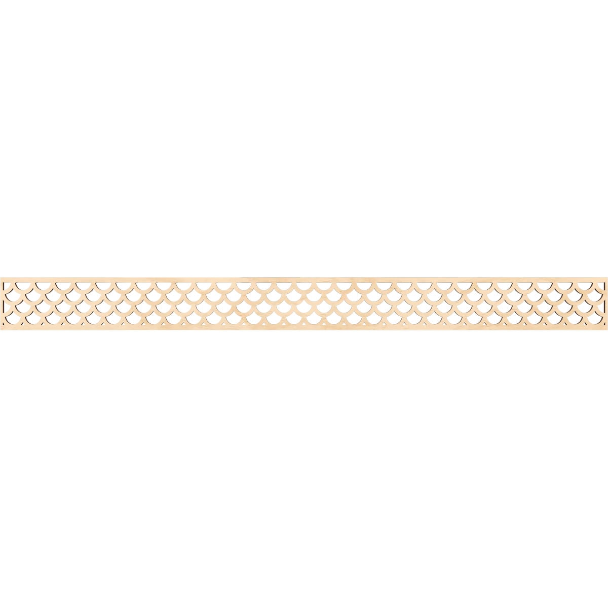 Ekena Millwork MLDA04X46HUDBI Hudson Fretwork Flat Trim 4-in x 3.87-ft Birch Brown Unfinished 2156032 Pierced Wall Panel Moulding