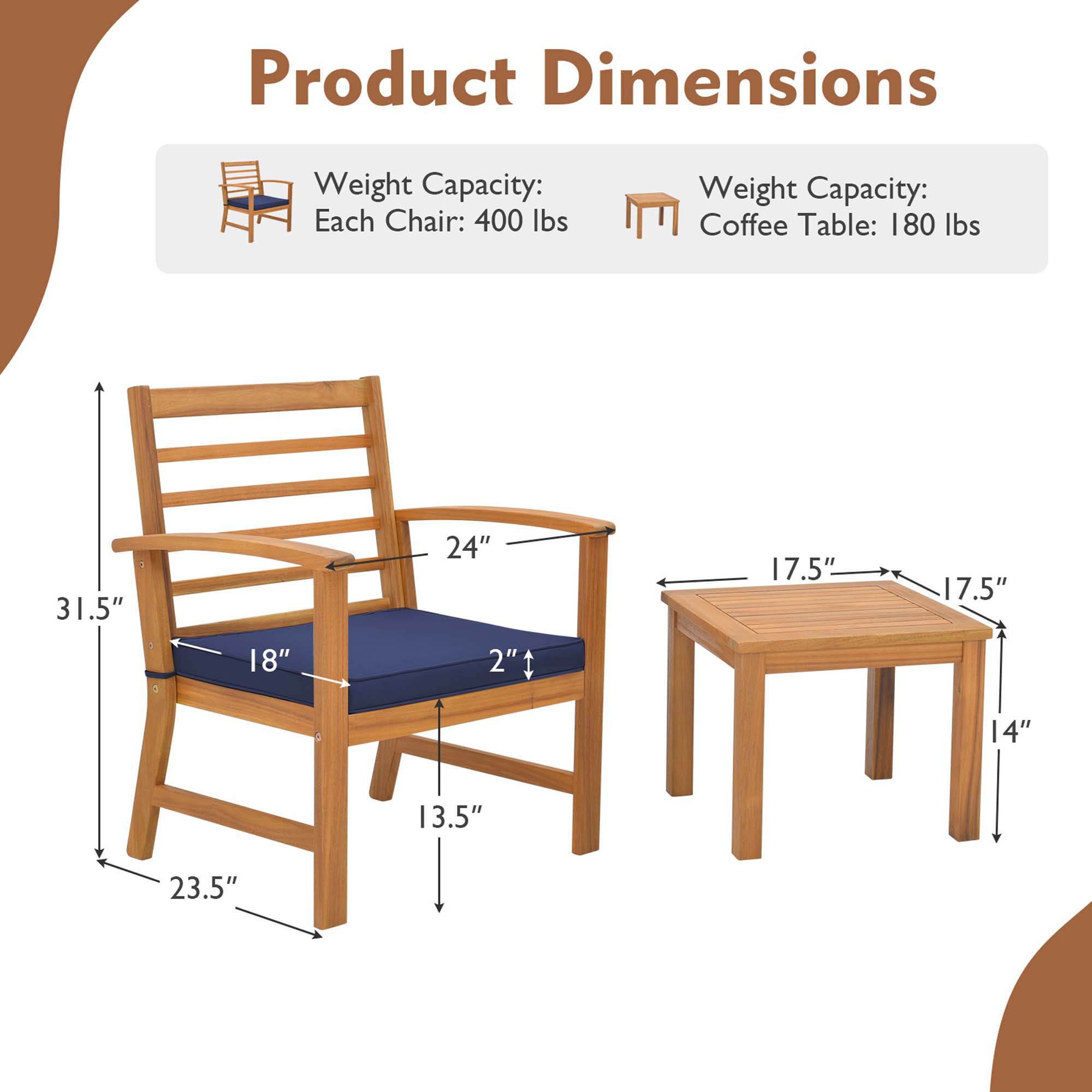 Costway HCST01019 Patio-Conversation-Sets - View #2