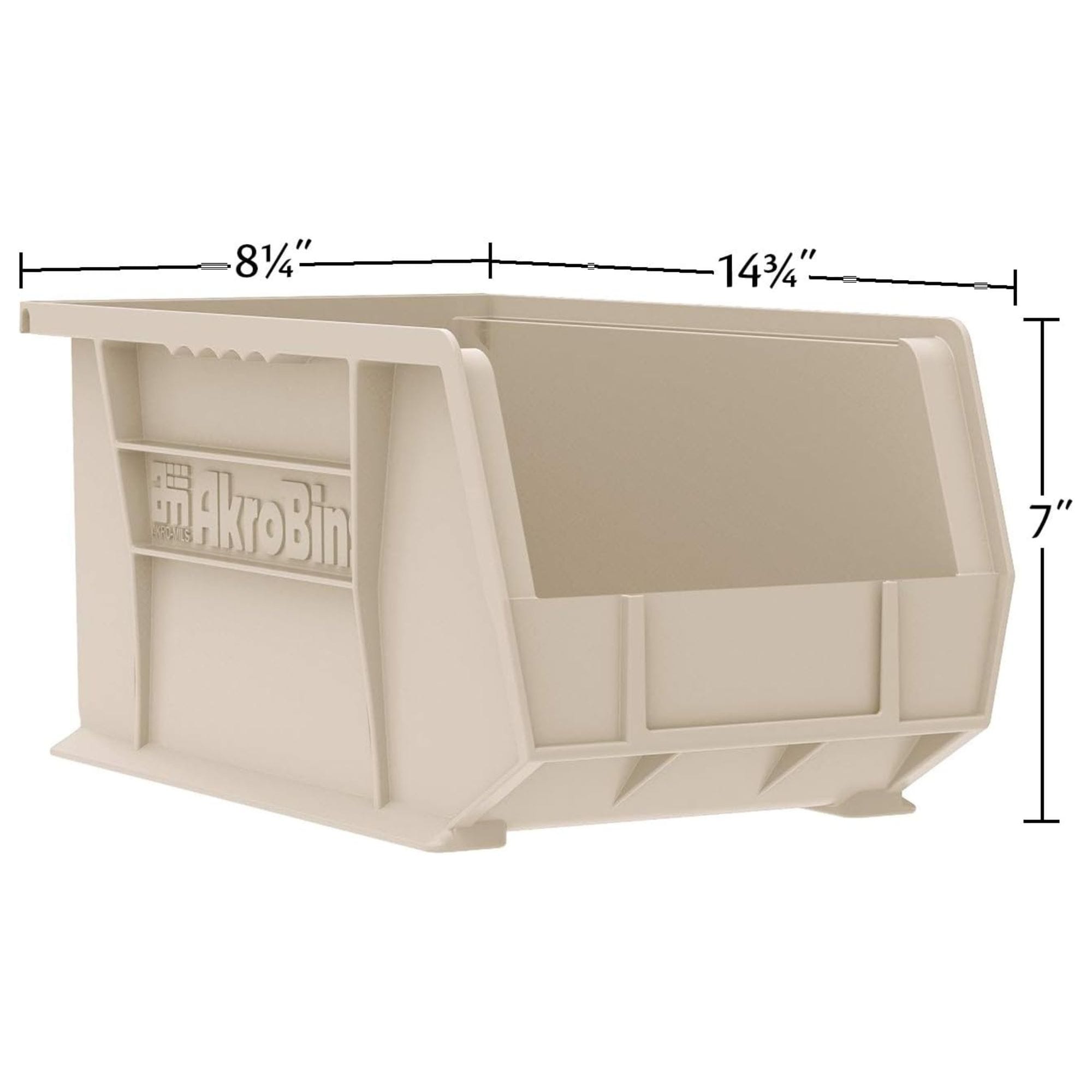 Akro-Mils 12 Pack AkroBins Plastic Storage Bins Space-Saving Organizers ...