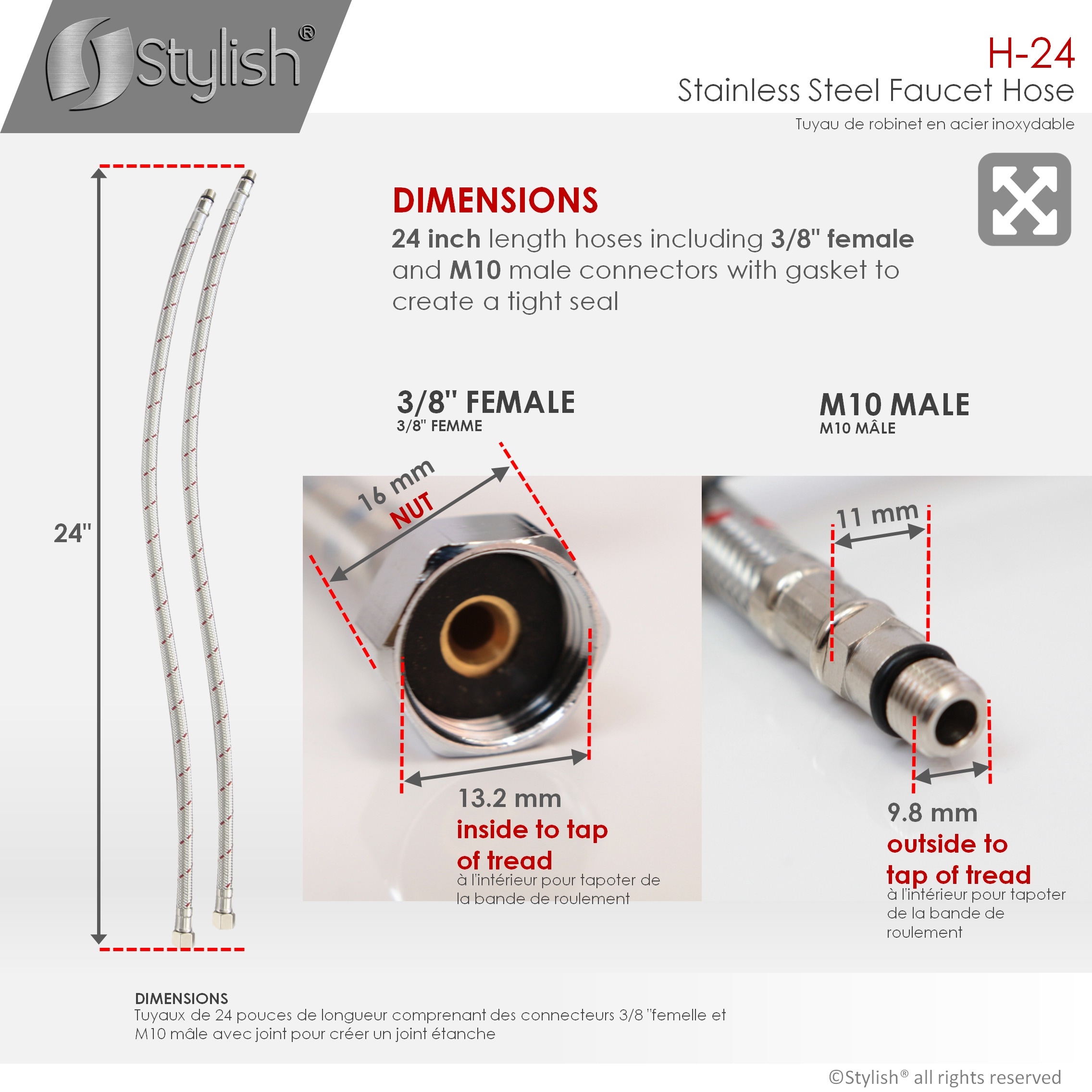 Stylish H-24 Faucet-Spray-Hoses-Accessories - View #6