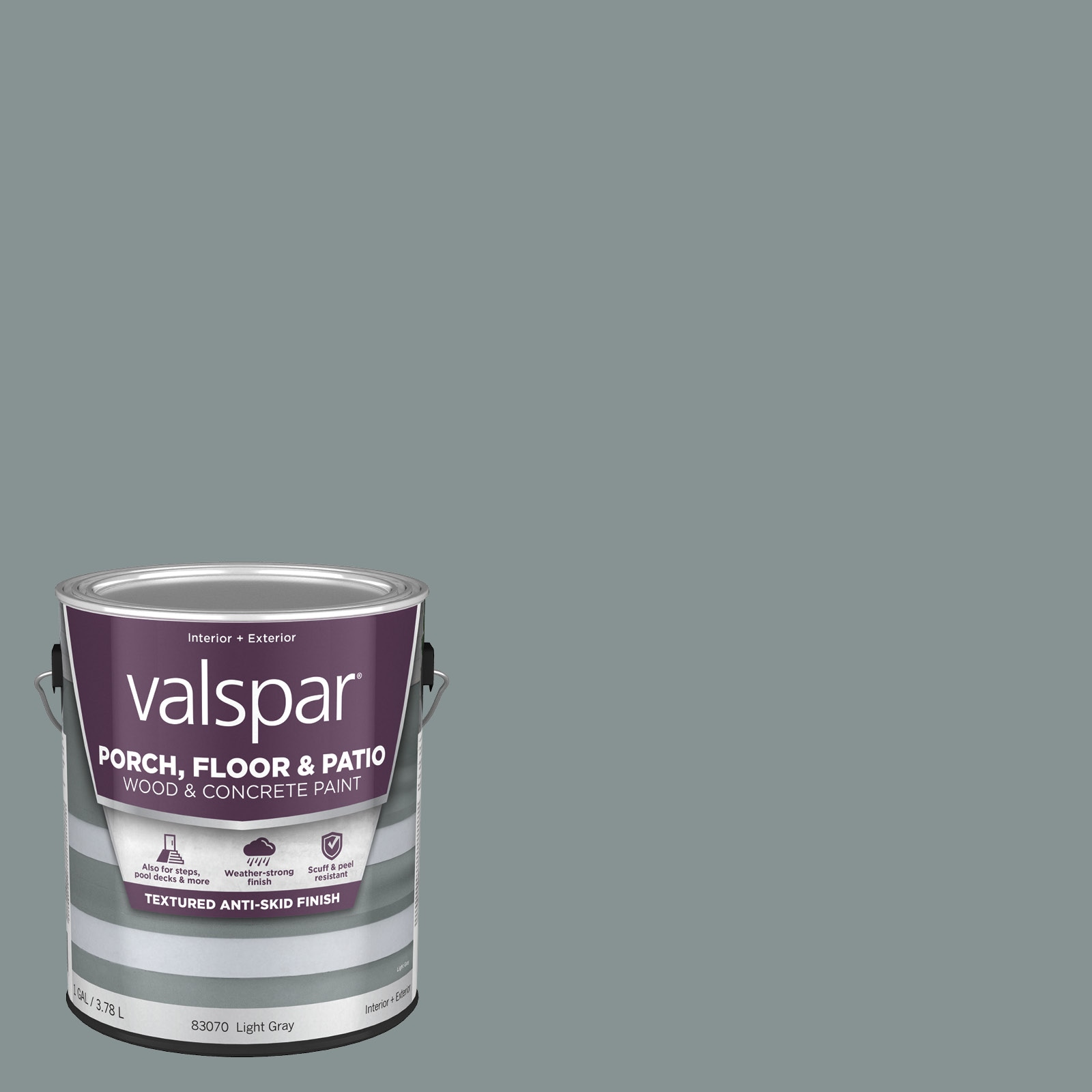 Valspar Light Gray Satin Exterior Anti-Skid Porch and Floor Paint (1 ...
