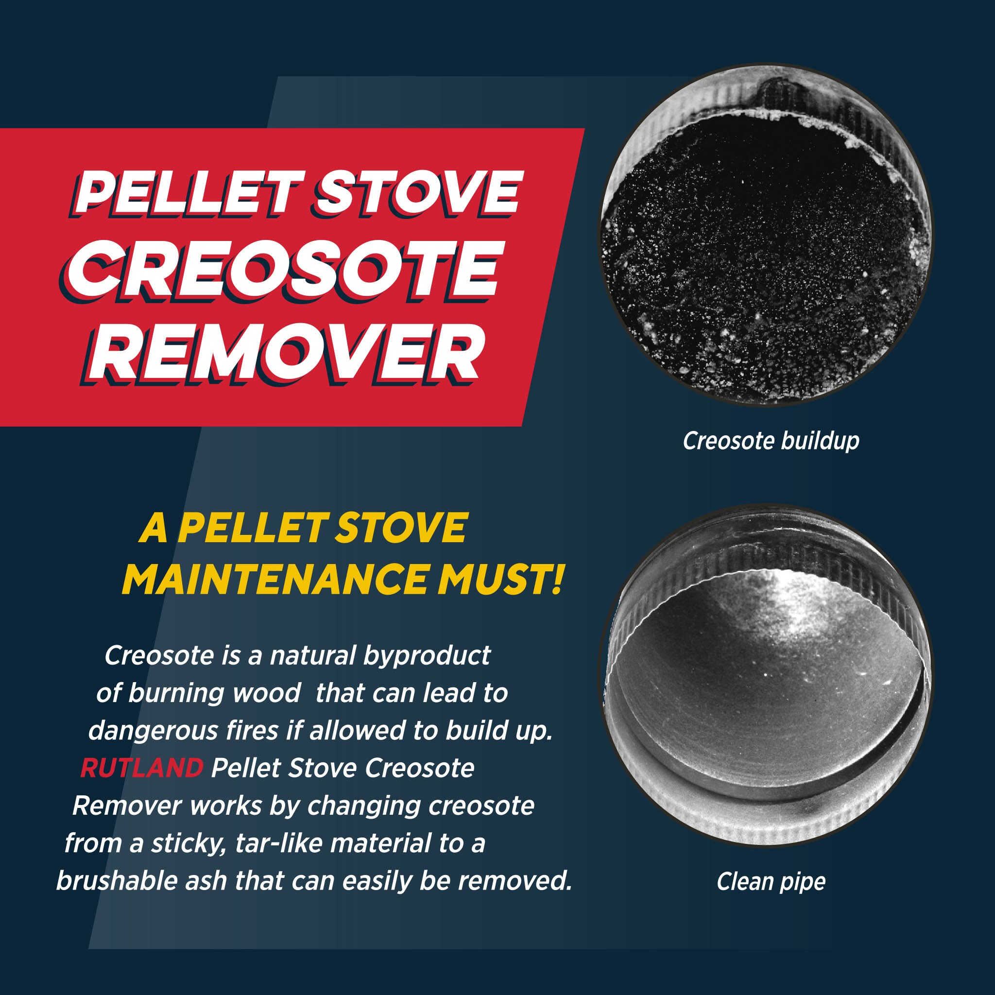 Rutland 4 Round Pellet Stove Brush