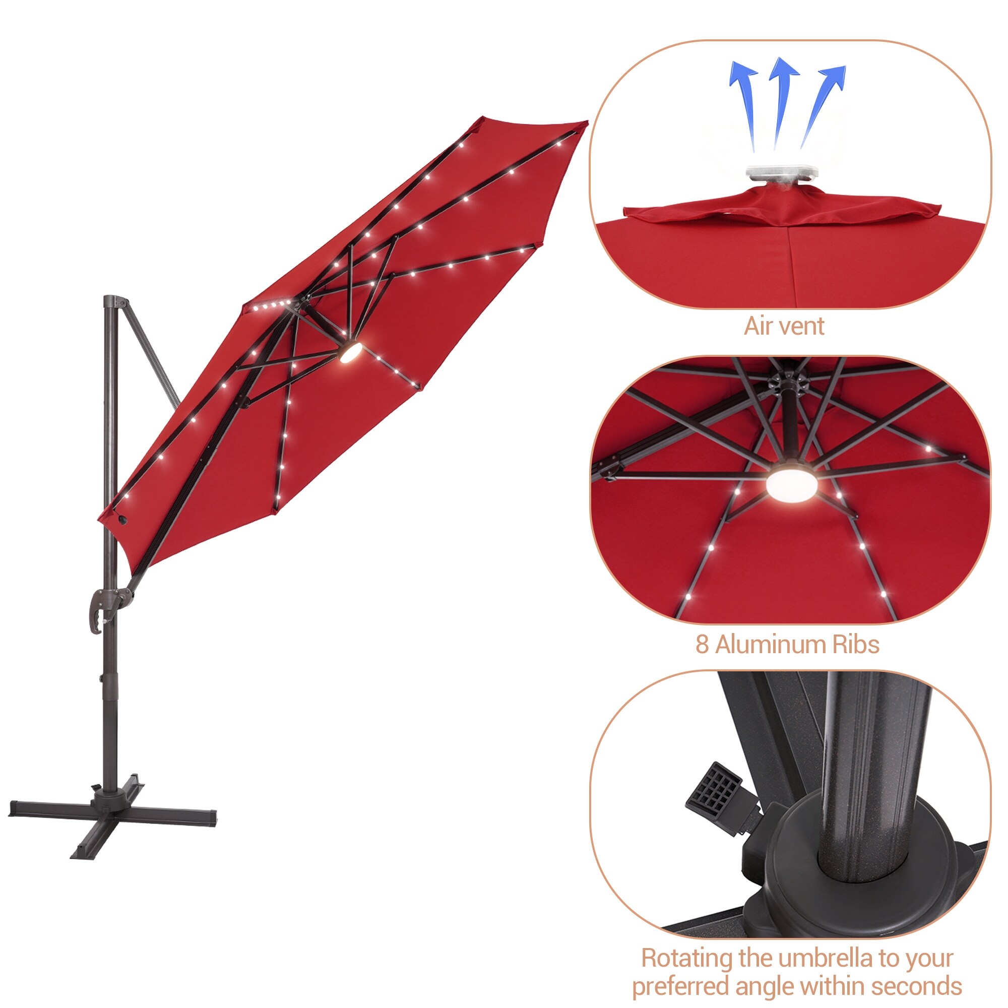 ACEGOSES LW-335RD-LED Umbrellas-2 - View #5