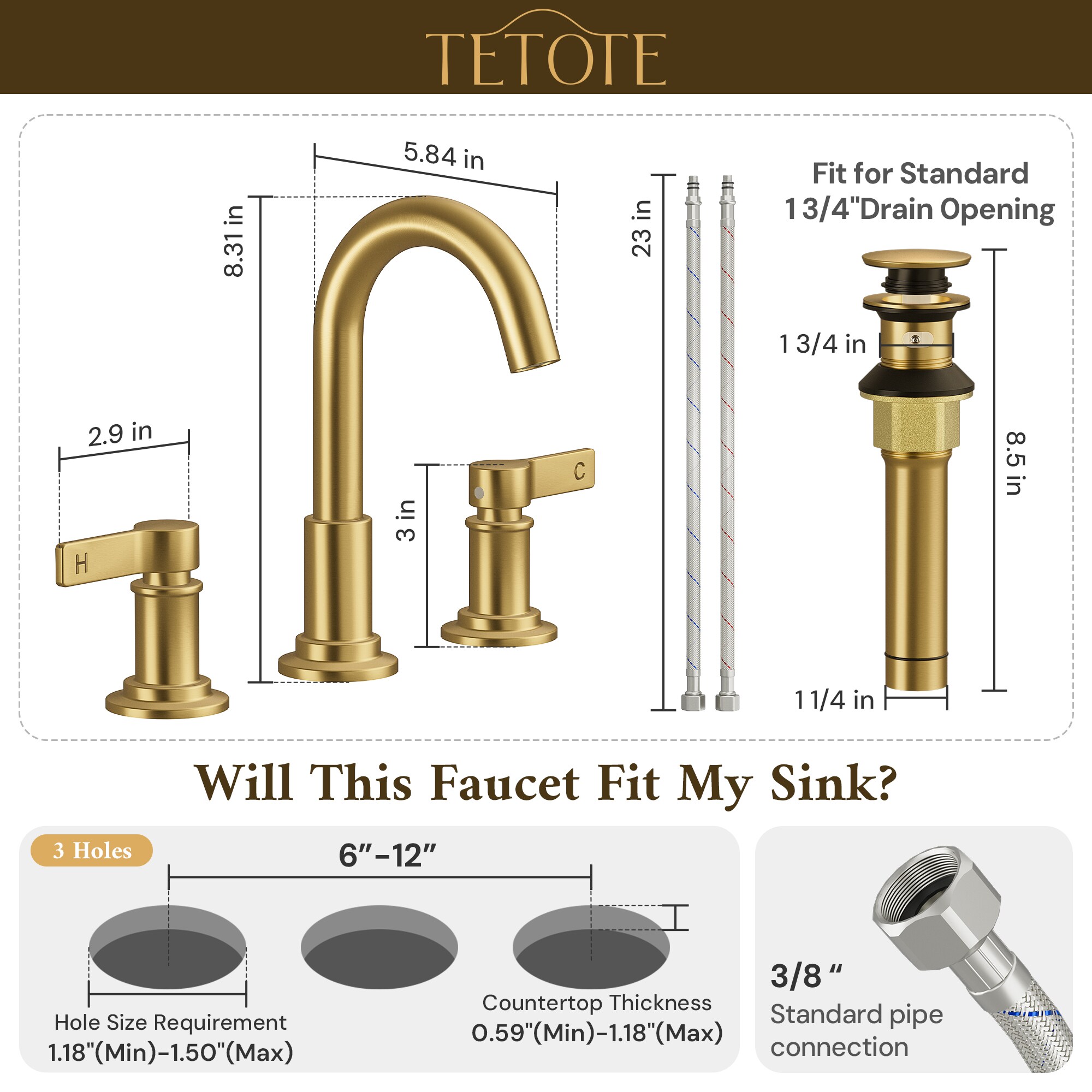 TETOTE LW-TE-BF01-817SG Lavatory-Faucets - View #3
