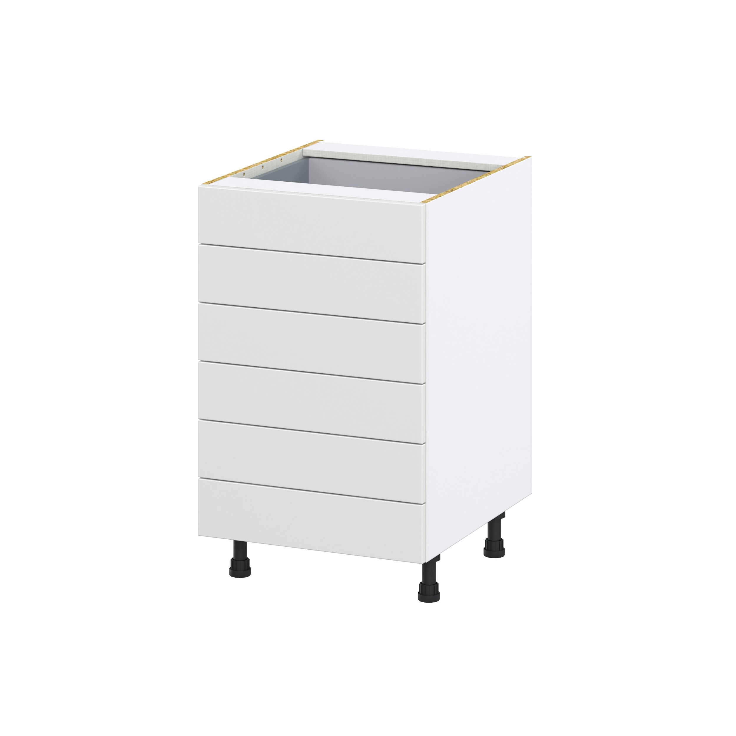 Hugo&Borg Riviera 21-in W x 34.5-in H x 24-in D Bright White 2-Drawers Base Fully Assembled Cabinet (Recessed Panel Shaker Style)