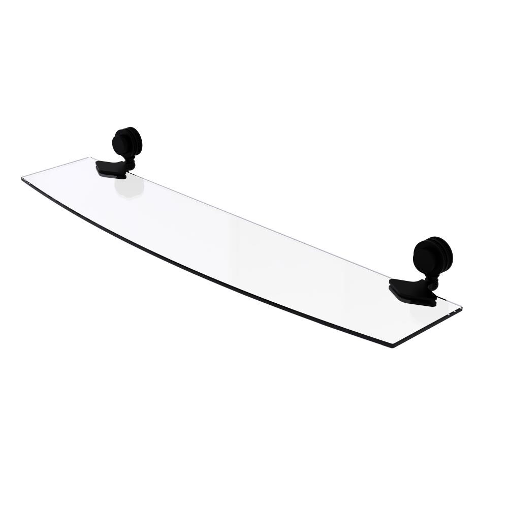 Allied Brass 433D/24-BKM Venus Matte Black Wall mount Bathroom Shelf ( 24-in x 2-in x 5-in )