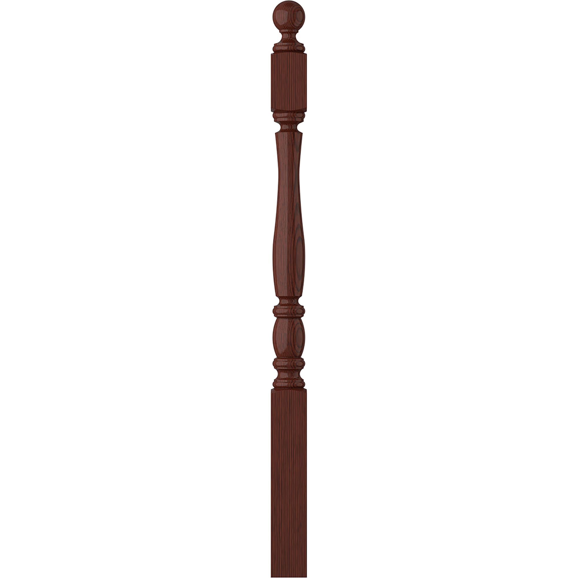 L.J. Smith Stair Systems LJP-3240BT-MH LaSalle 3-in x 47.6875-in Unfinished Mahogany Starting Stair Newel Post