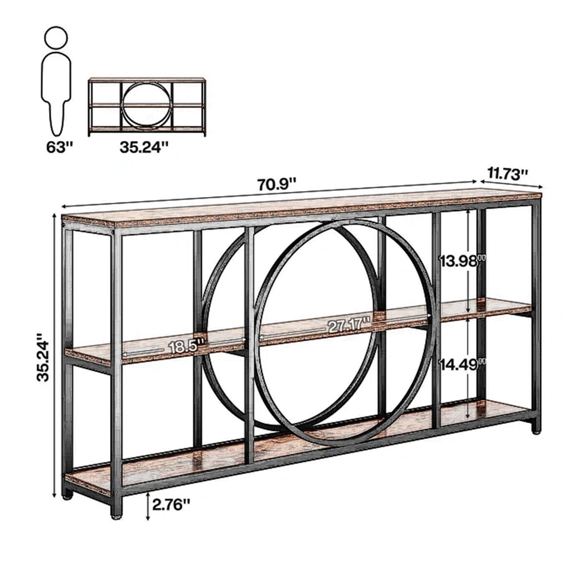 LUXEYARD DS-R-O-647 Console-Sofa-Tables - View #2