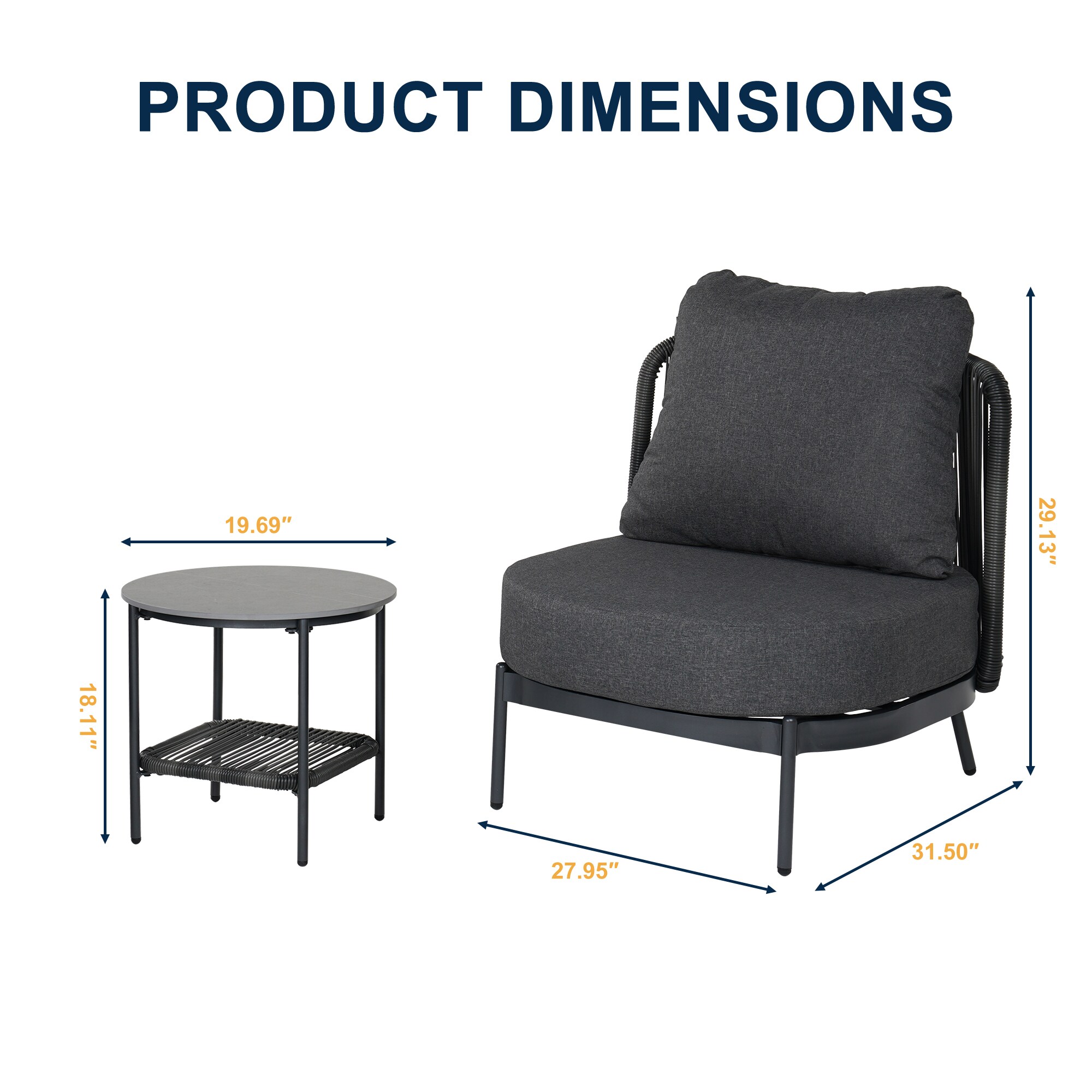 Clihome CL5012560001001 Patio-Conversation-Sets - View #4