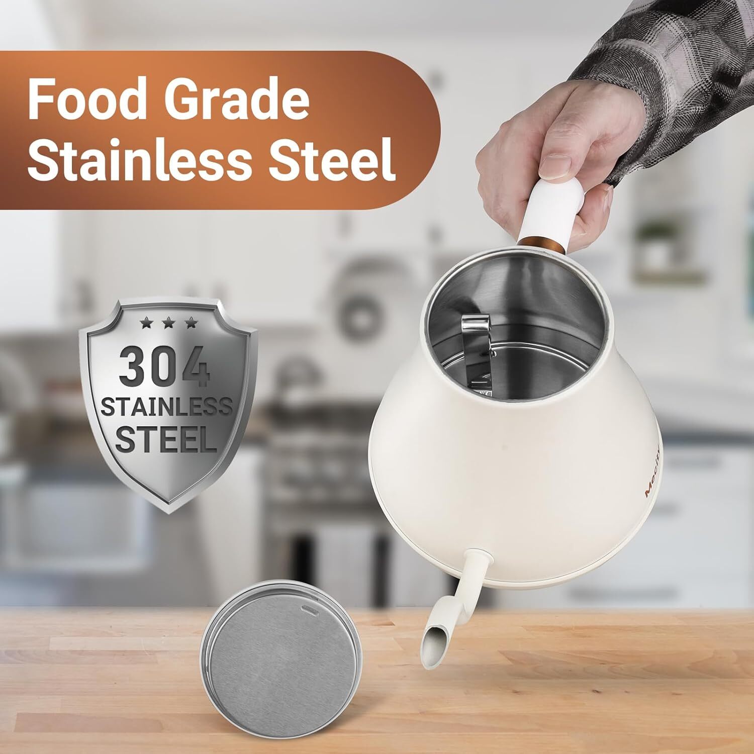 Mecity HB-3166L-WHITE Water-Boilers-Kettles - View #2