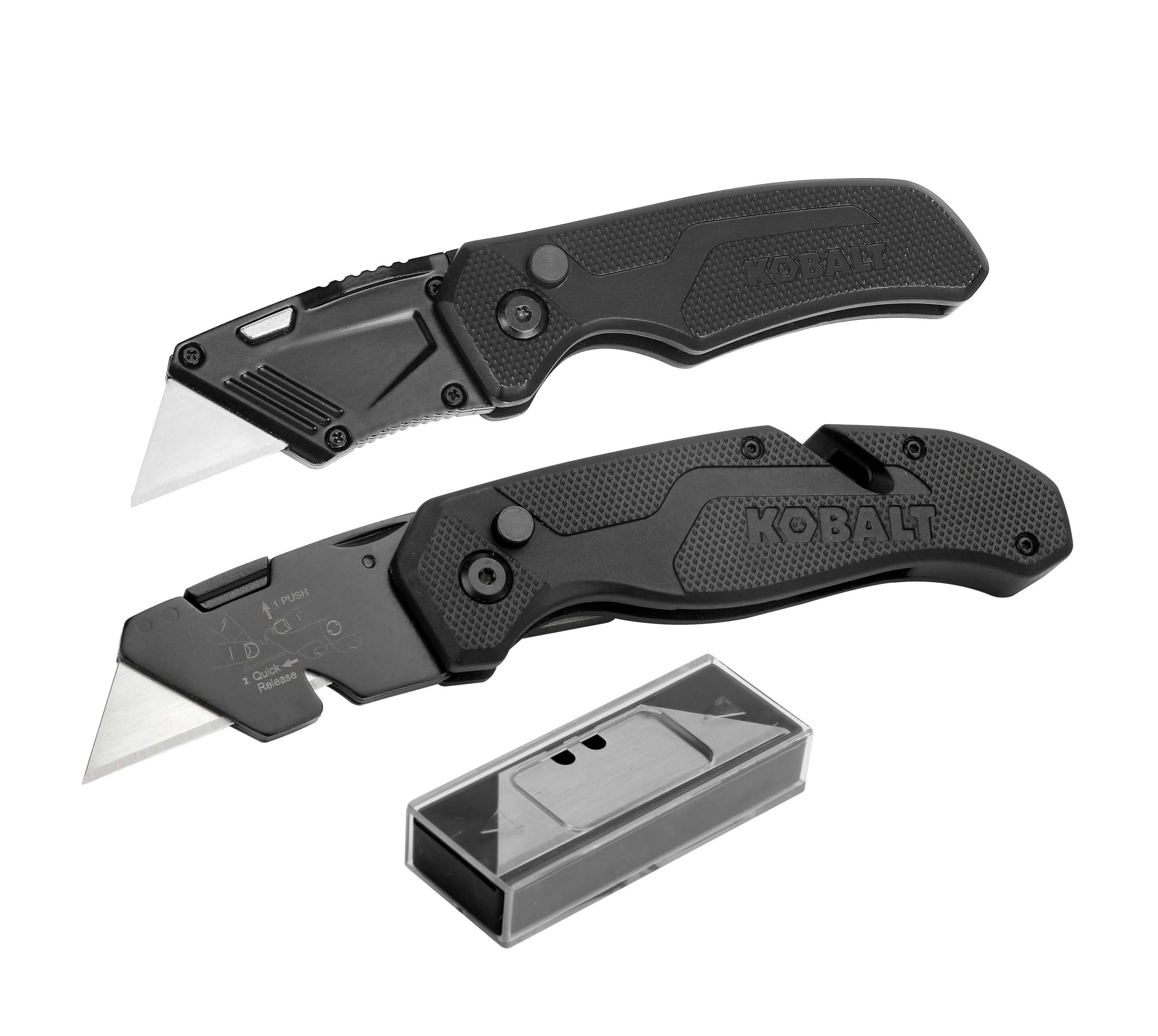 2pc Speed Release 18Mm 10-Blade Folding Utility Knife | - Kobalt 59724