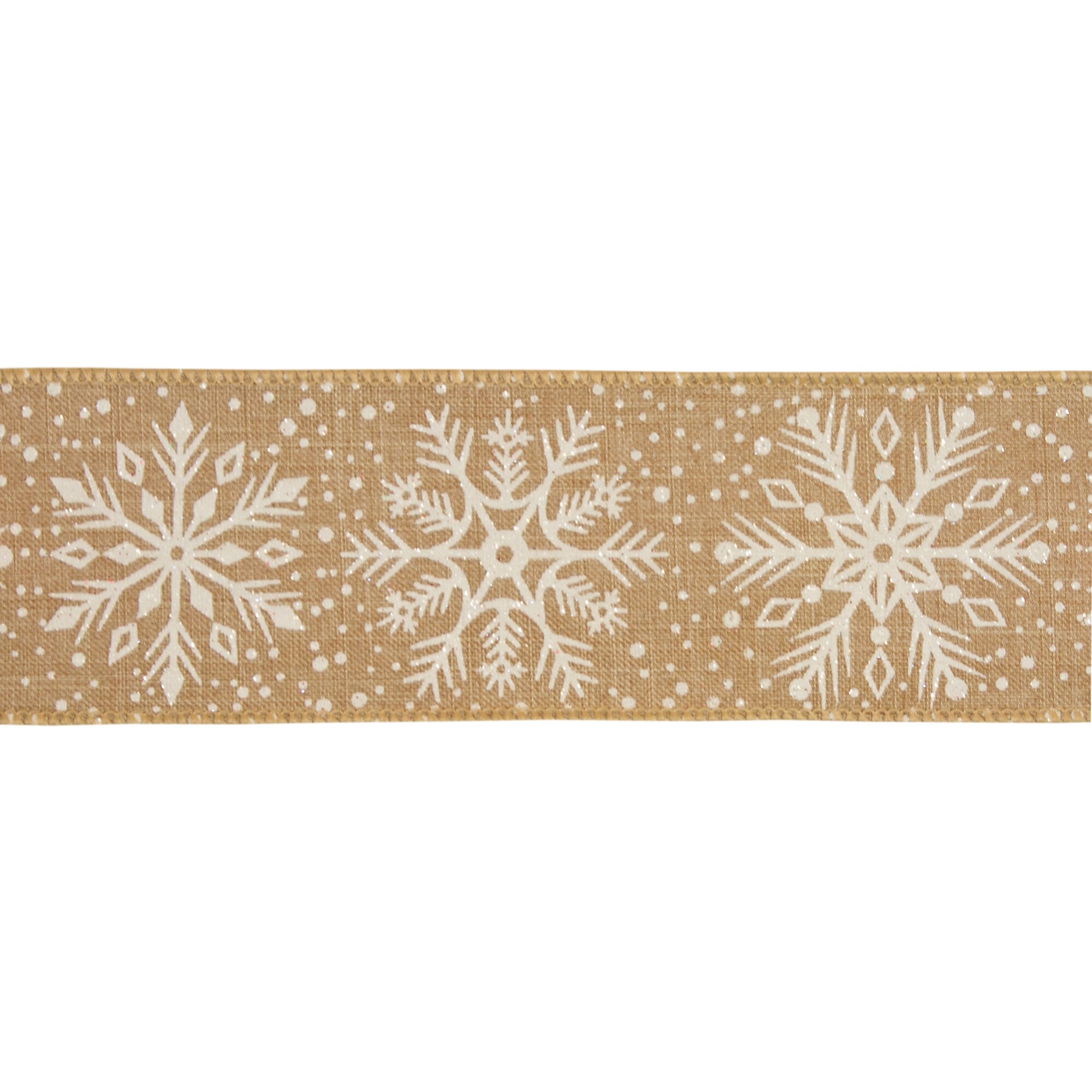 Melrose International 77515DS 2-Pack 30-ft L x 2.5-in W Tan and White Ribbon