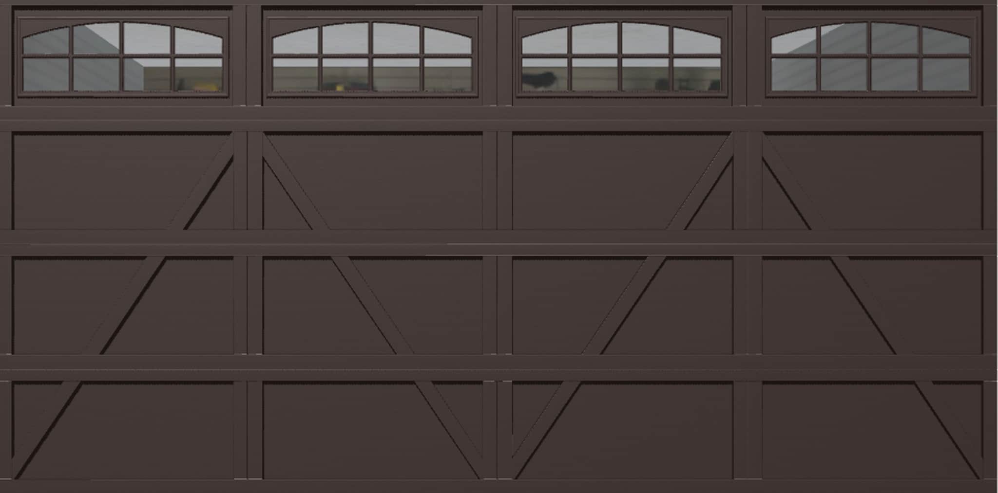 Wayne Dalton WD9405CHBRCSDIII168 Classic Steel Model 9405 16-ft x 8-ft Insulated Brown Double Garage Door with Windows