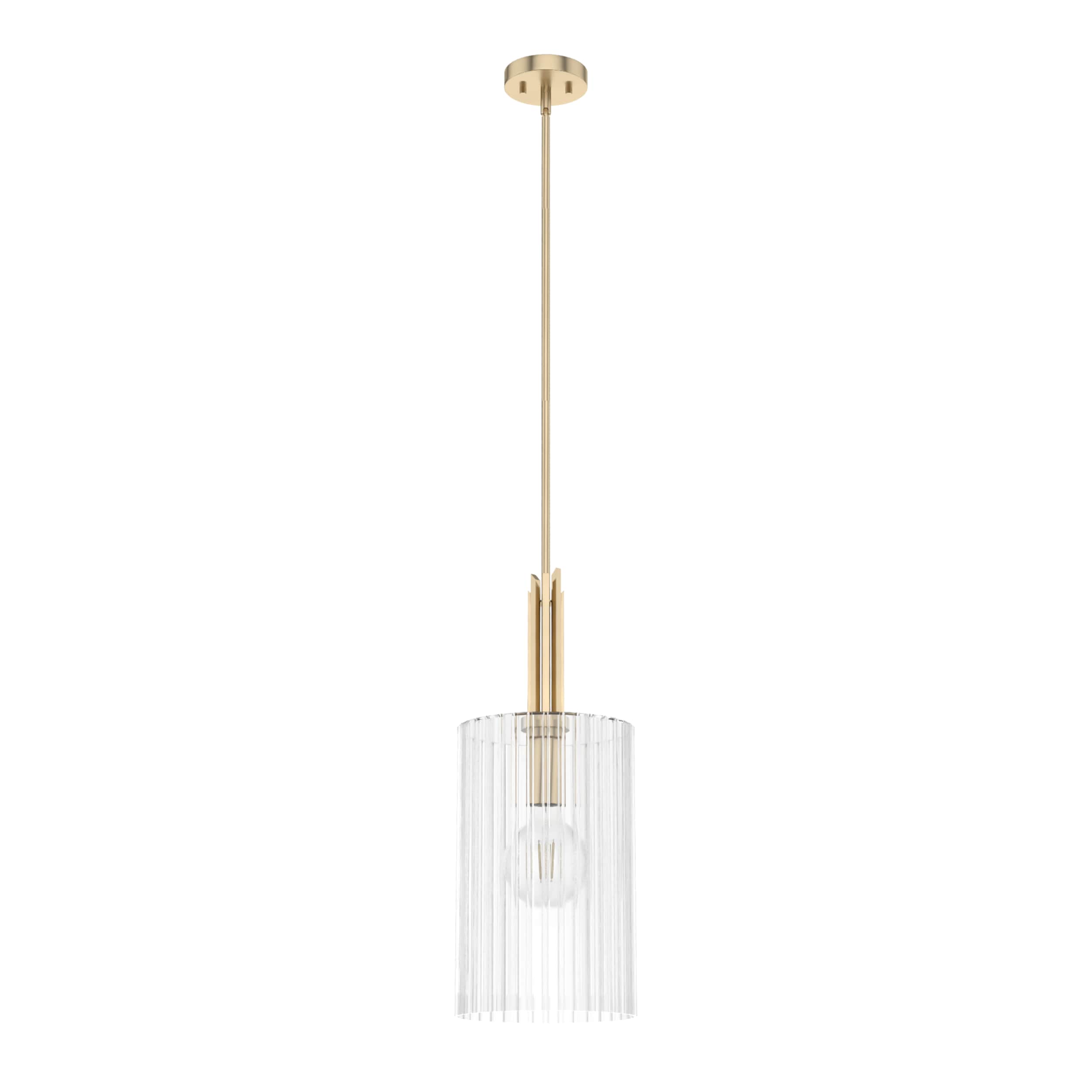 Alturas Gold Fluted Glass 25" Wide Pendant Light