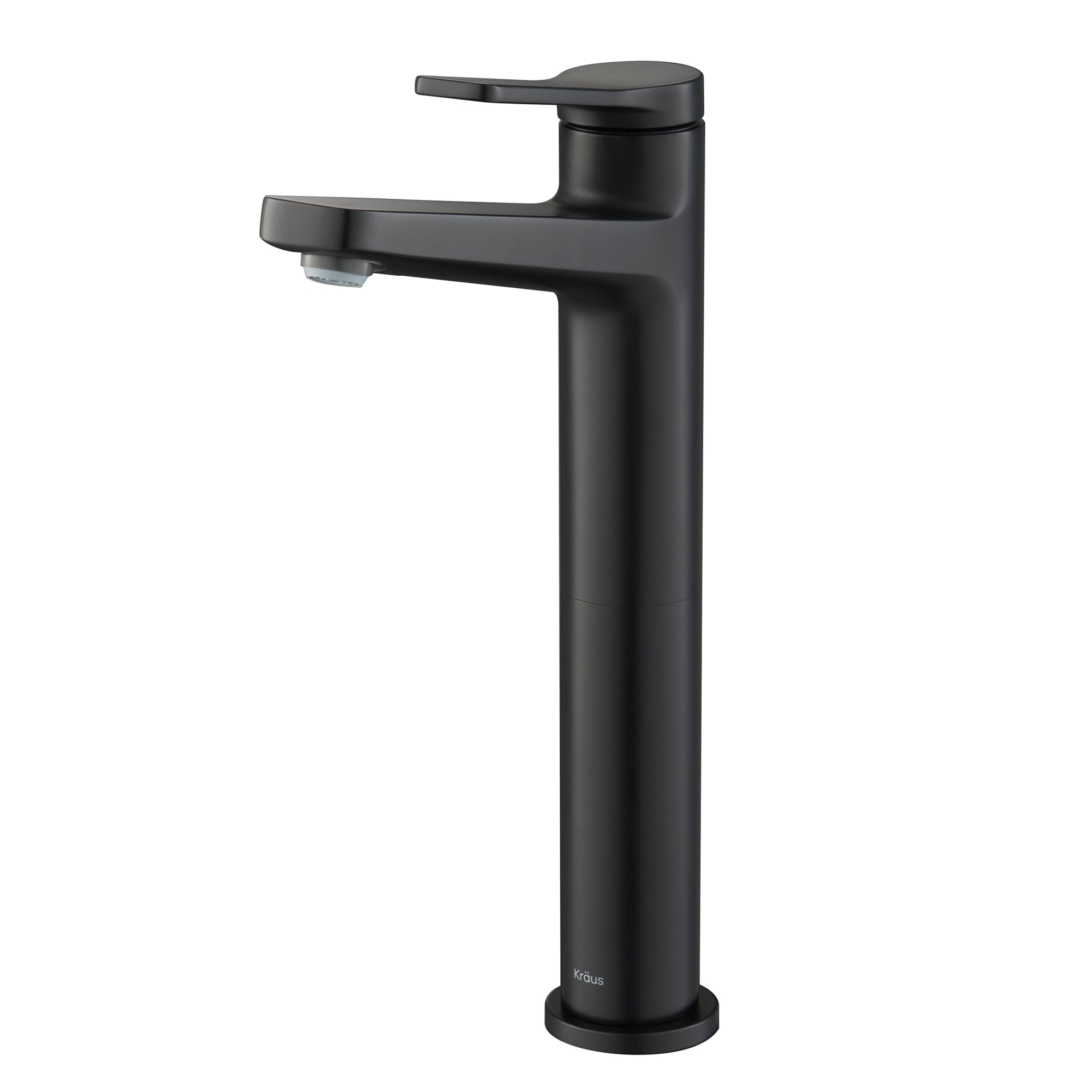 Kraus KVF-1400MB Indy Matte Black Vessel 1-handle WaterSense High-arc Commercial/Residential Handle Bathroom Sink Faucet