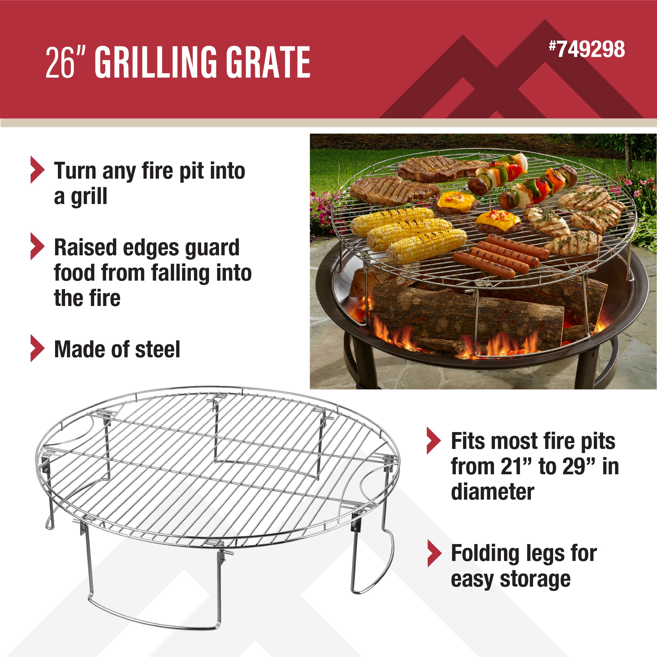 Fire pit grate lowes hotsell