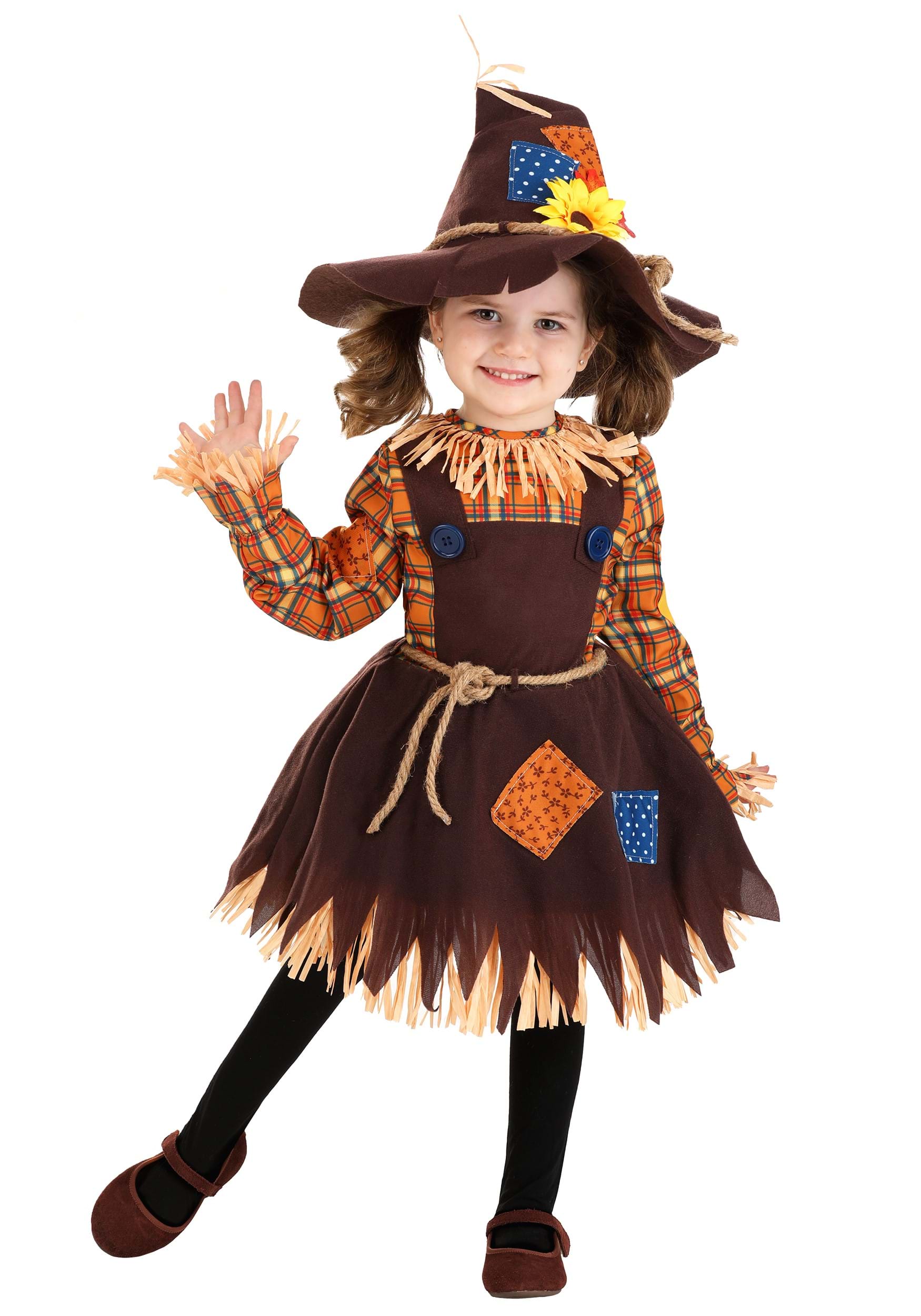 HalloweenCostumes FUN6218TD-2T FUN Costumes Toddler Sunflower Scarecrow Costume Kid's Scarecrow Costumes 2T