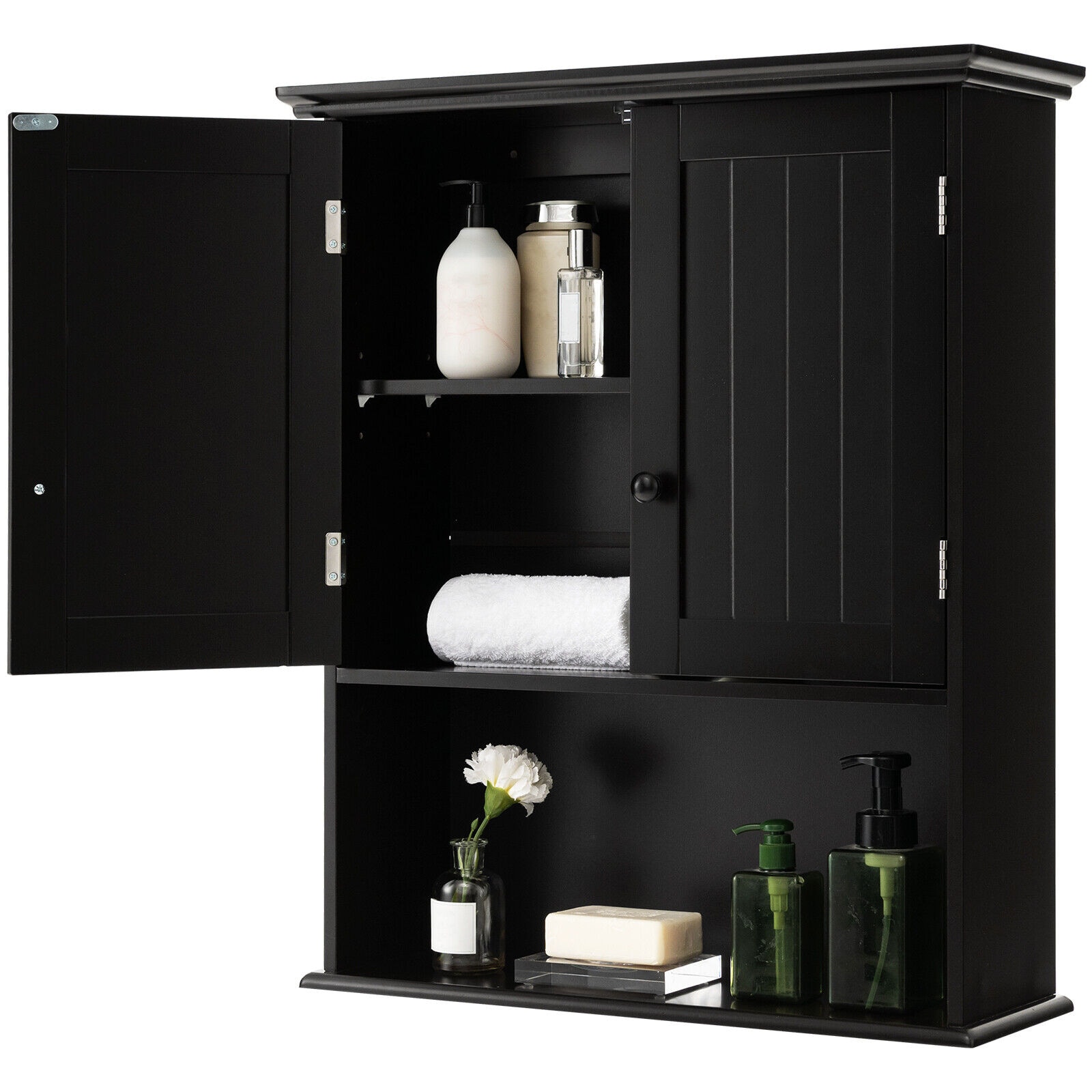 WELLFOR UTG10298BK-S Bathroom-Wall-Cabinets - View #4