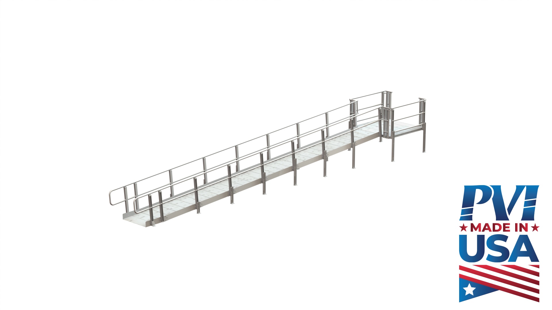 Prairie View Industries MXP5X5-30 360-in L x 60-in W Aluminum Wheelchair Ramp Run