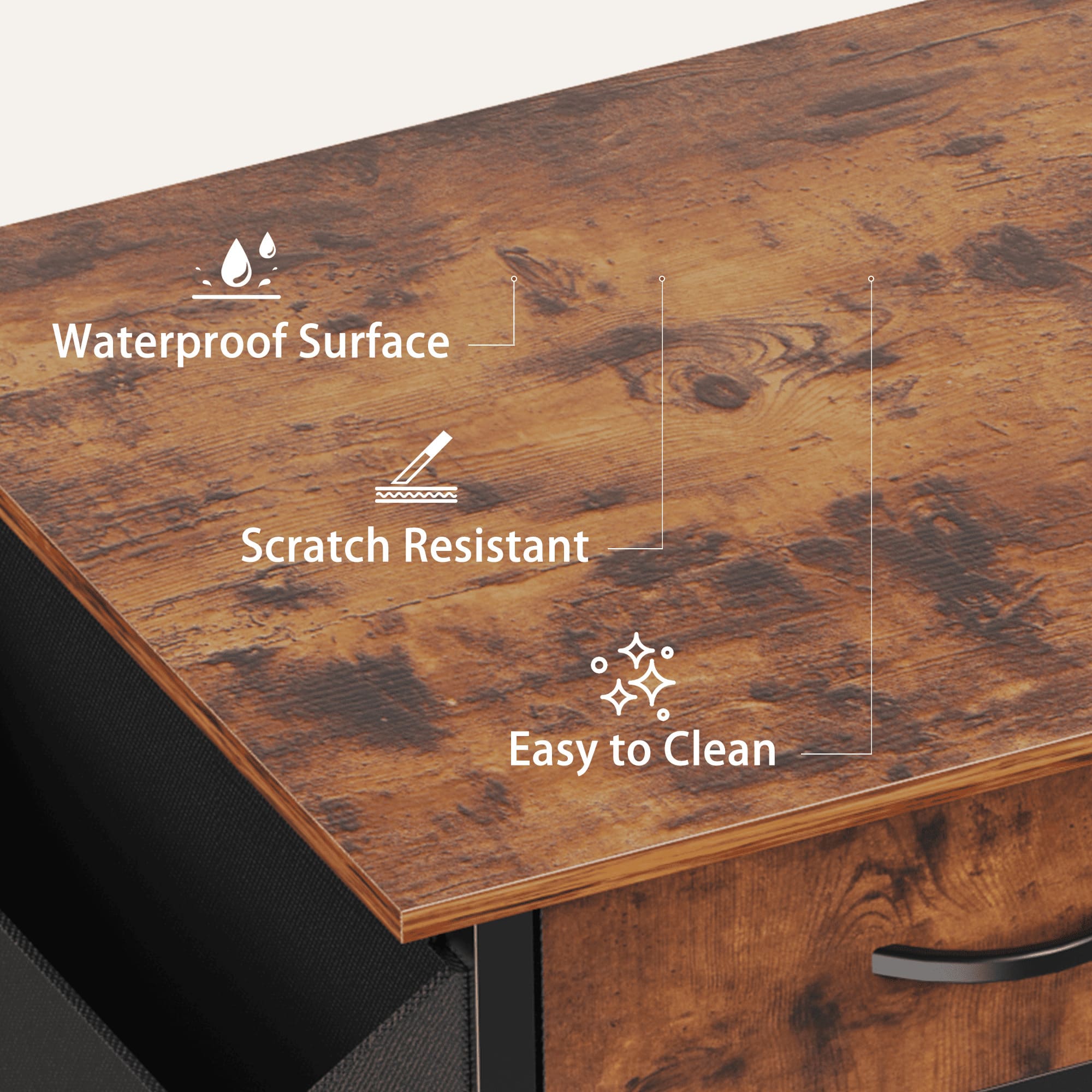 Sweetcrispy L-D-2CZ-32IN-RUST desks - View #7