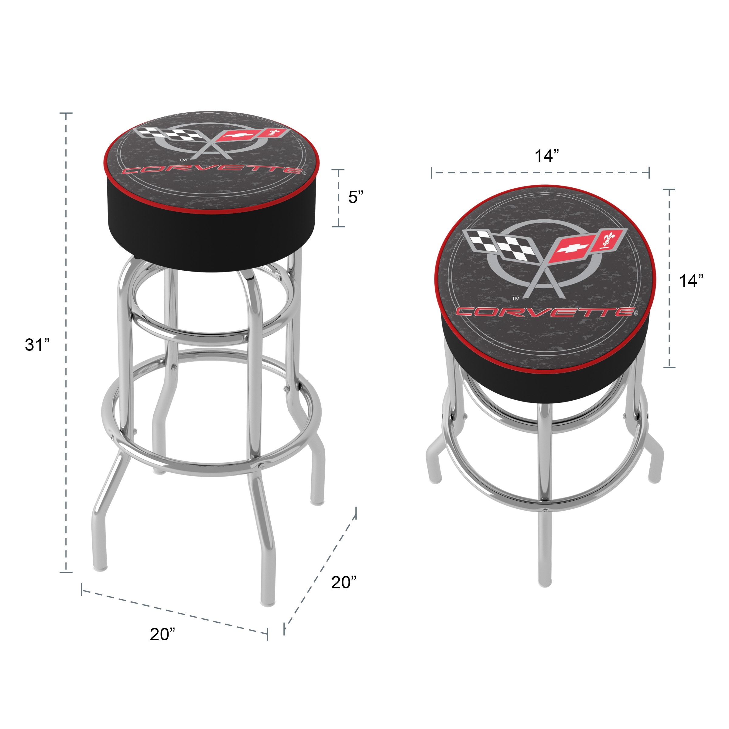 Trademark Gameroom GM1000-C5-COR stools - View #5