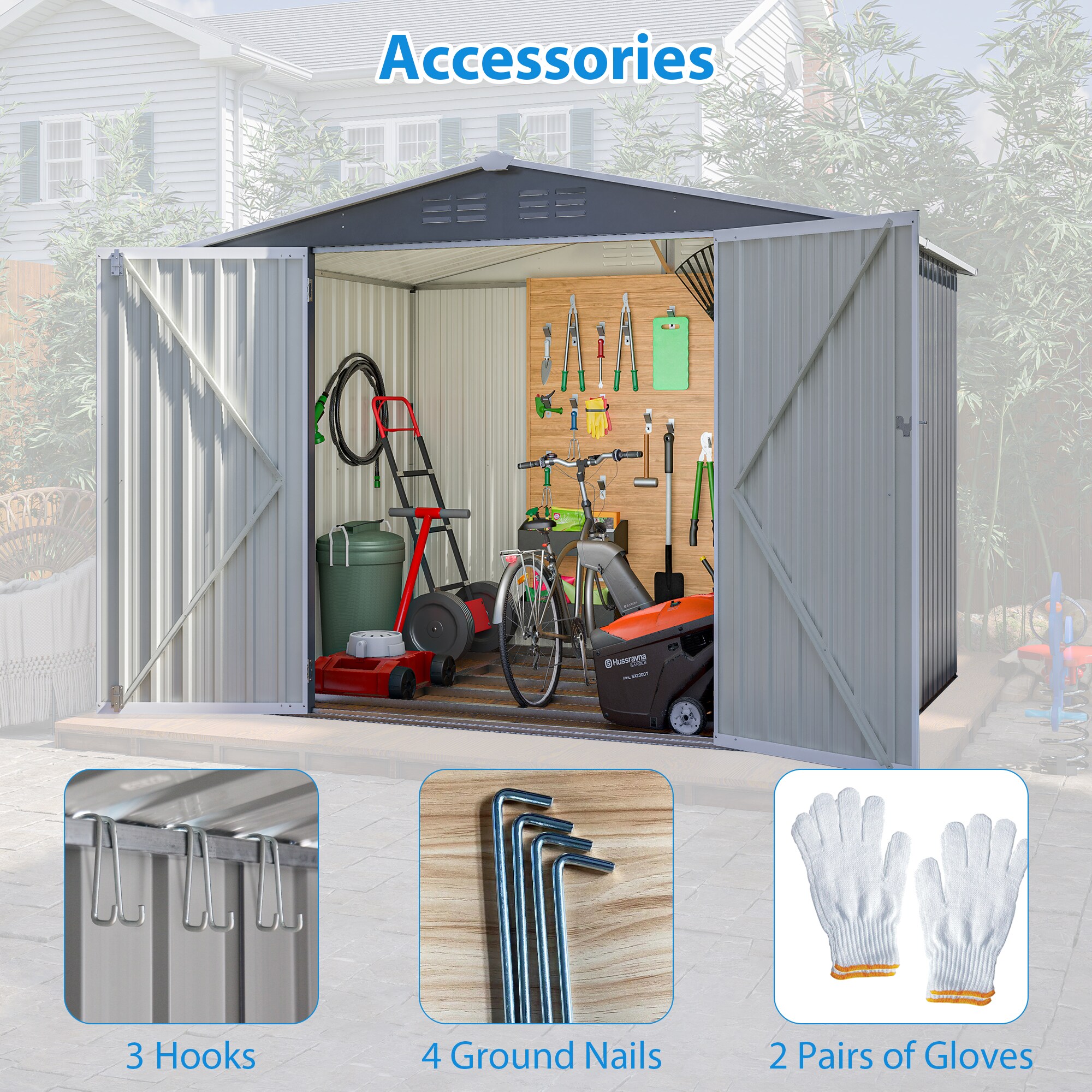 Wooakway FXLS0601-511B012 Metal-Storage-Buildings-Sheds - View #5