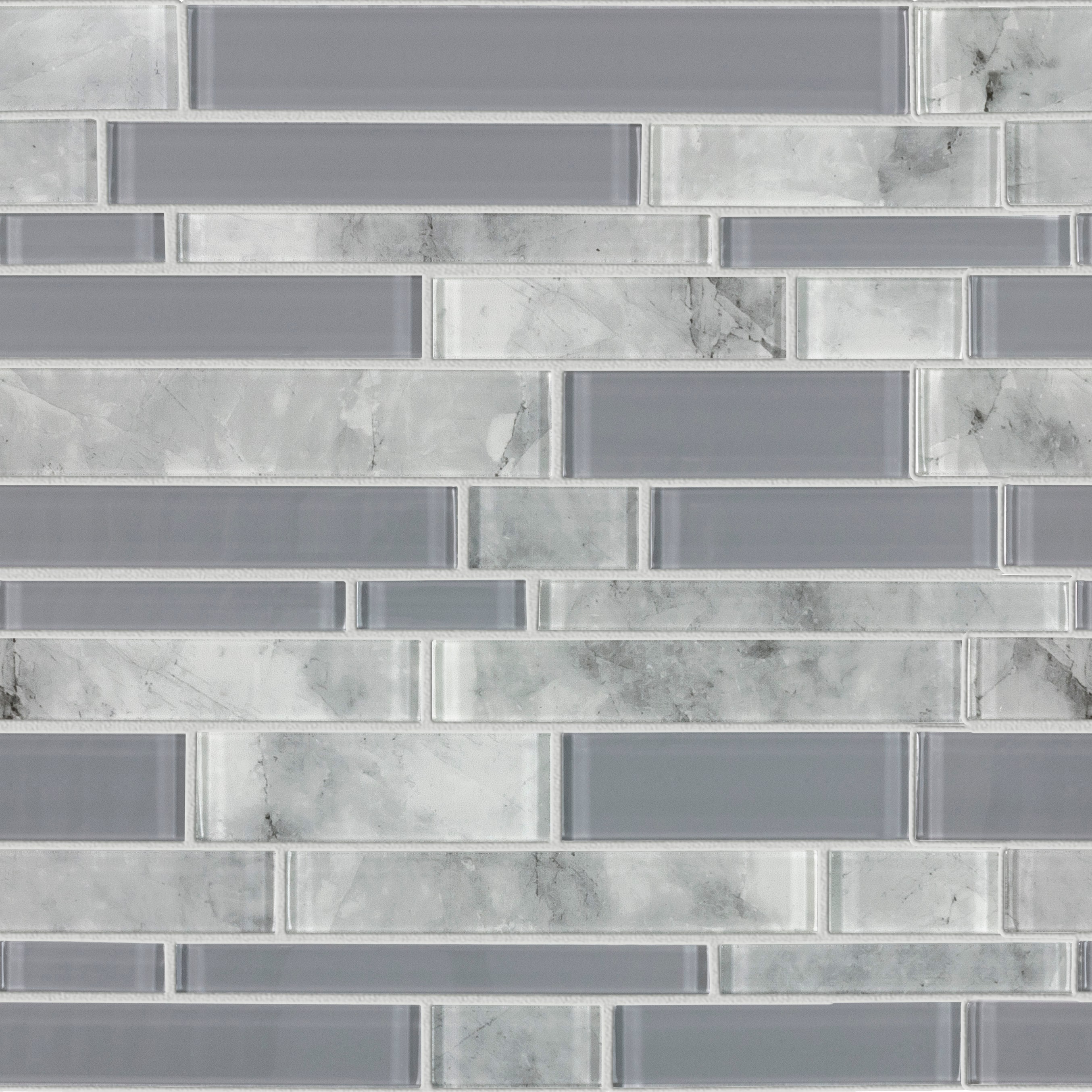 Elida Ceramica Grey 12 in x 14 in Glossy Glass Linear Patterned Wall Tile 0.998 sq. ft Piece in the Tile department at Lowes