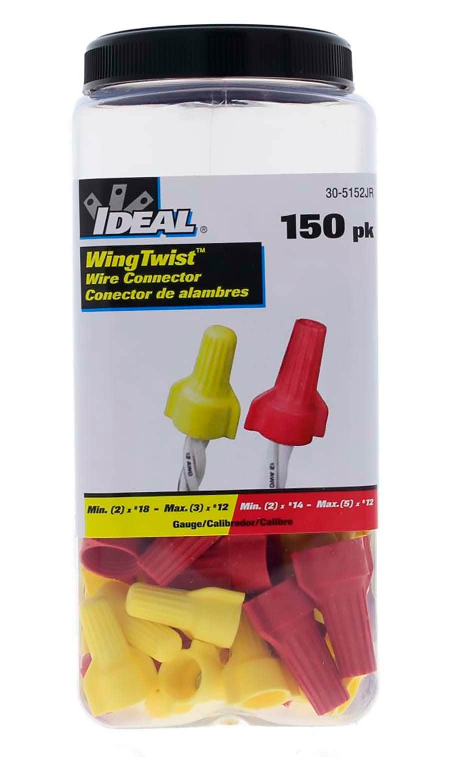 IDEAL Wire Connectors Min. 1 No. 14 With 2 No. 18 Max. 3 No. 10 Red And ...