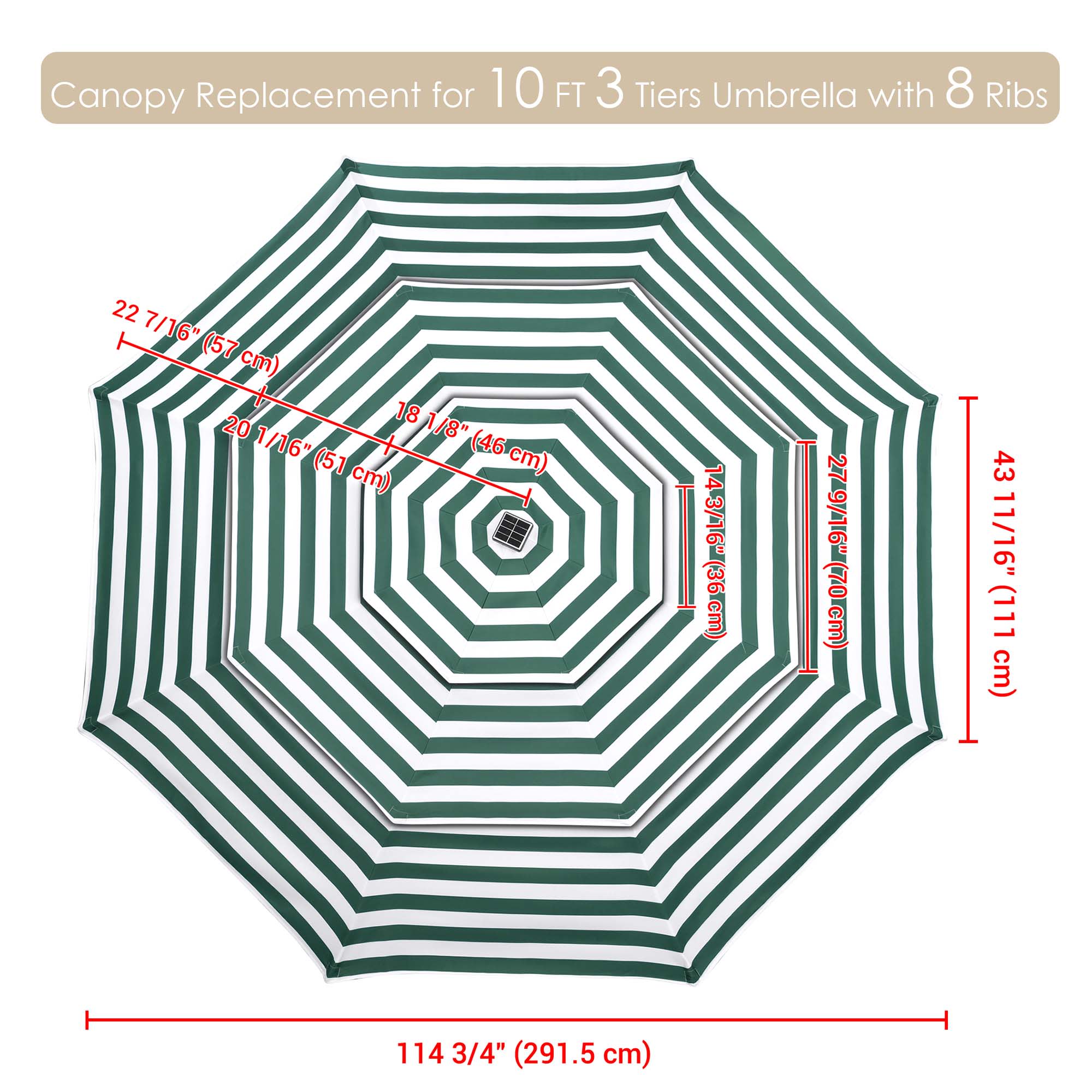 Yescom 07UMC013-10F-0407-LO Umbrellas-3 - View #6