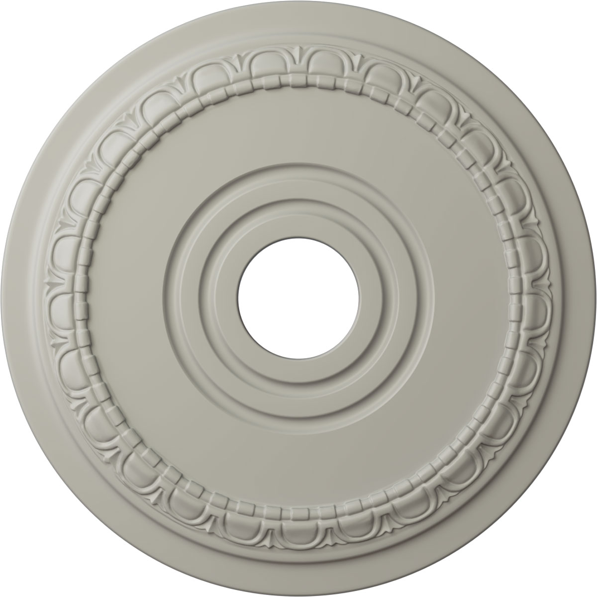 Ekena Millwork CM17MUPCF Munich 17.5-in W x 17.5-in L Painted Pot Of Cream Polyurethane Whole Ceiling Medallion