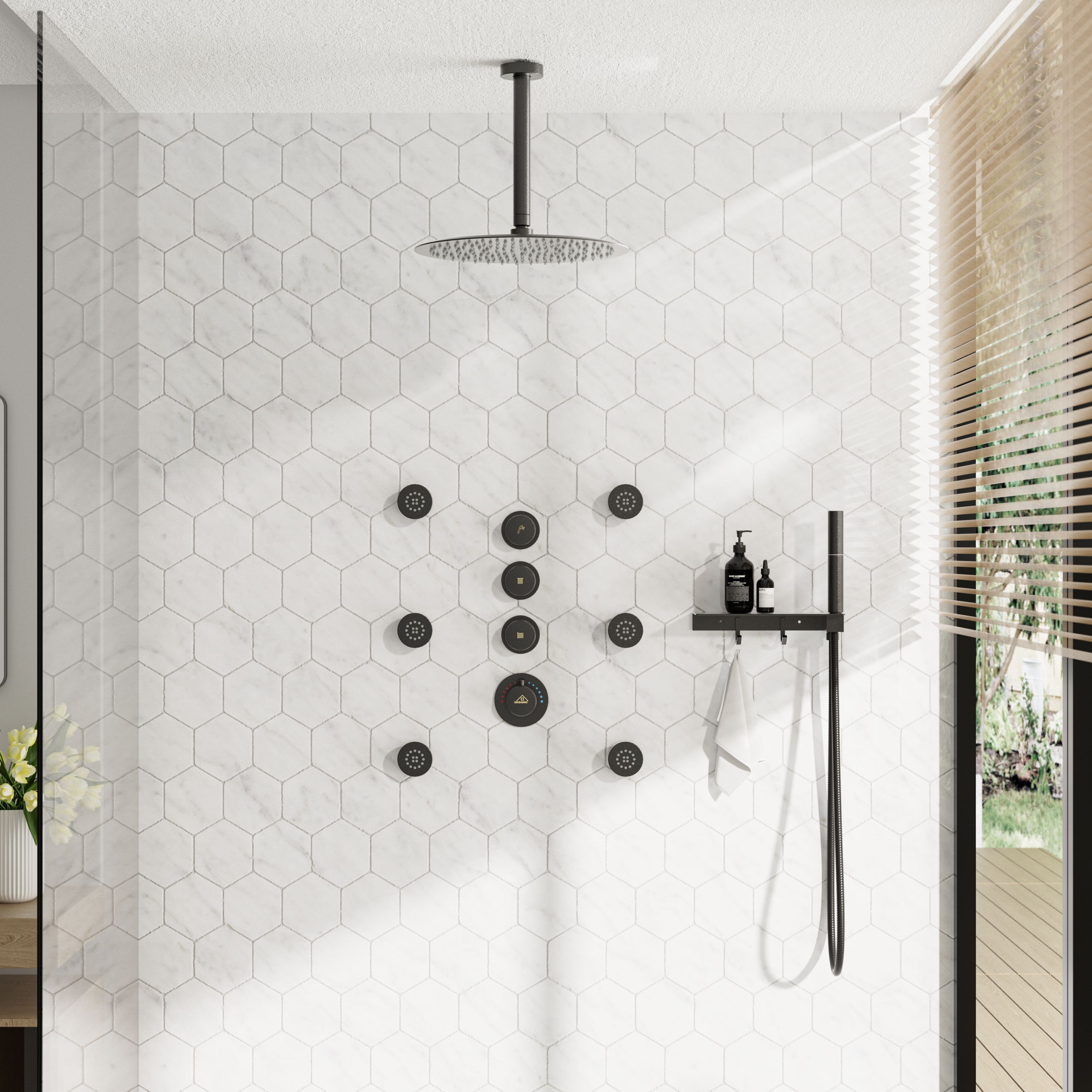 CASAINC KCHS0004-12MB Showerhead-Bar-Panels - View #2