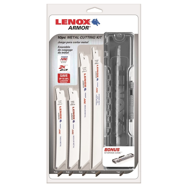 LENOX Armor Curved Bi-metal Metal Cutting Reciprocating Saw Blade (10-Pack)  in the Reciprocating Saw Blades department at