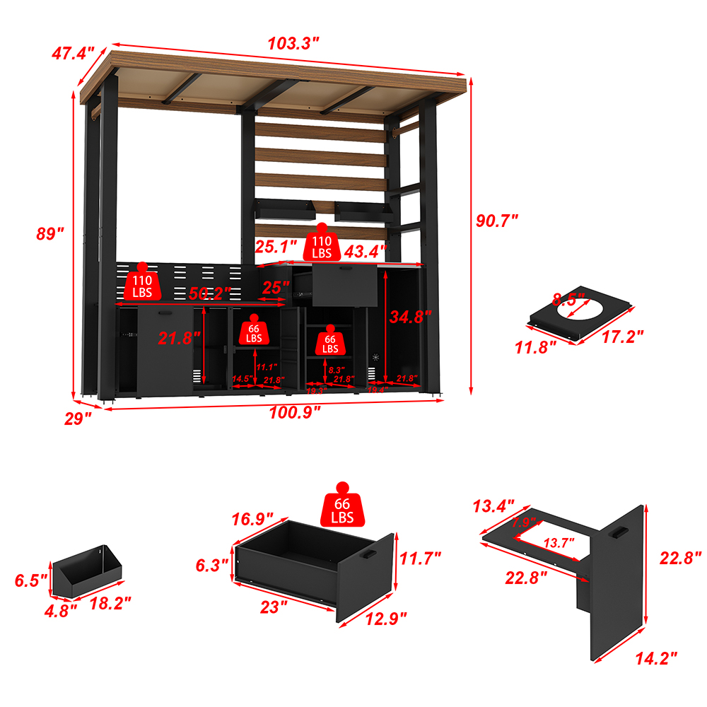 FUFU&GAGA KF510014-01-ABCDE Modular-Outdoor-Kitchens - View #20
