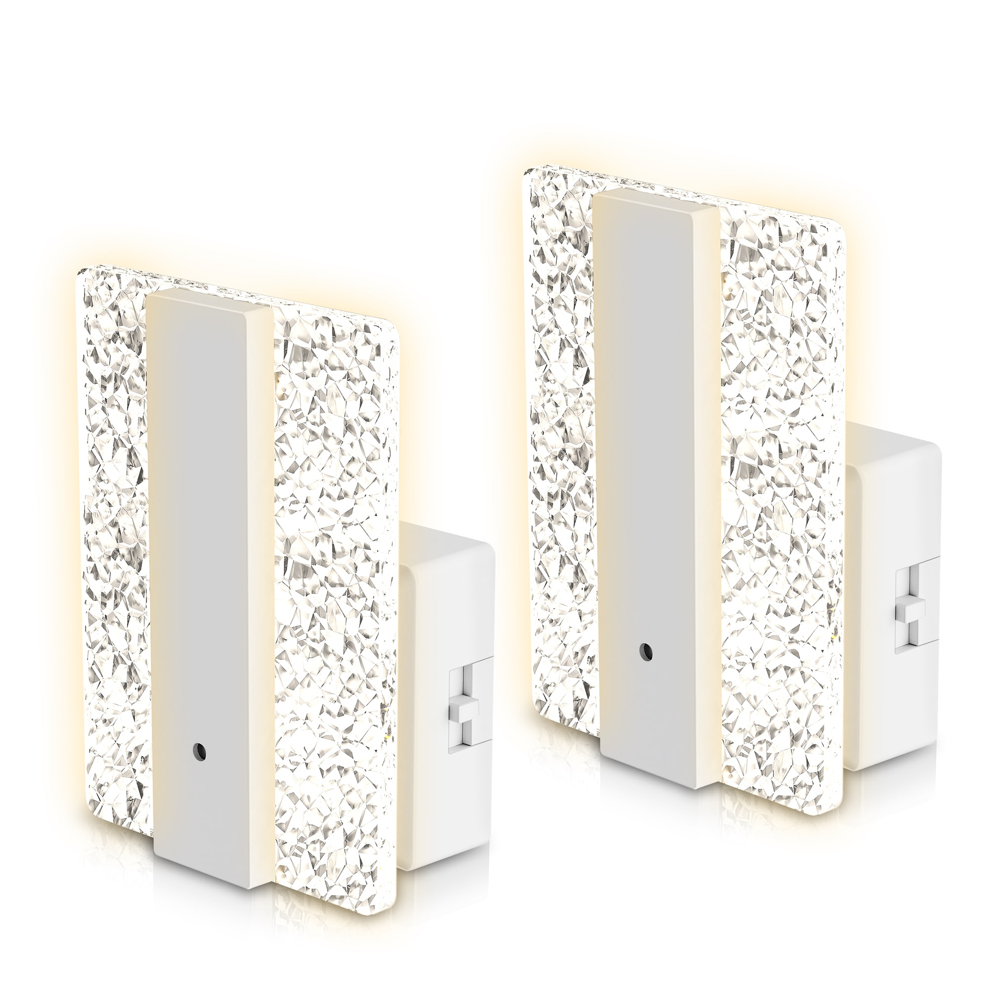 DORESshop LSC-GY11302WHUS Modern Dimmable Night Light 2 Pack with Dusk to Dawn Sensor Adjustable Brightness for Hallway