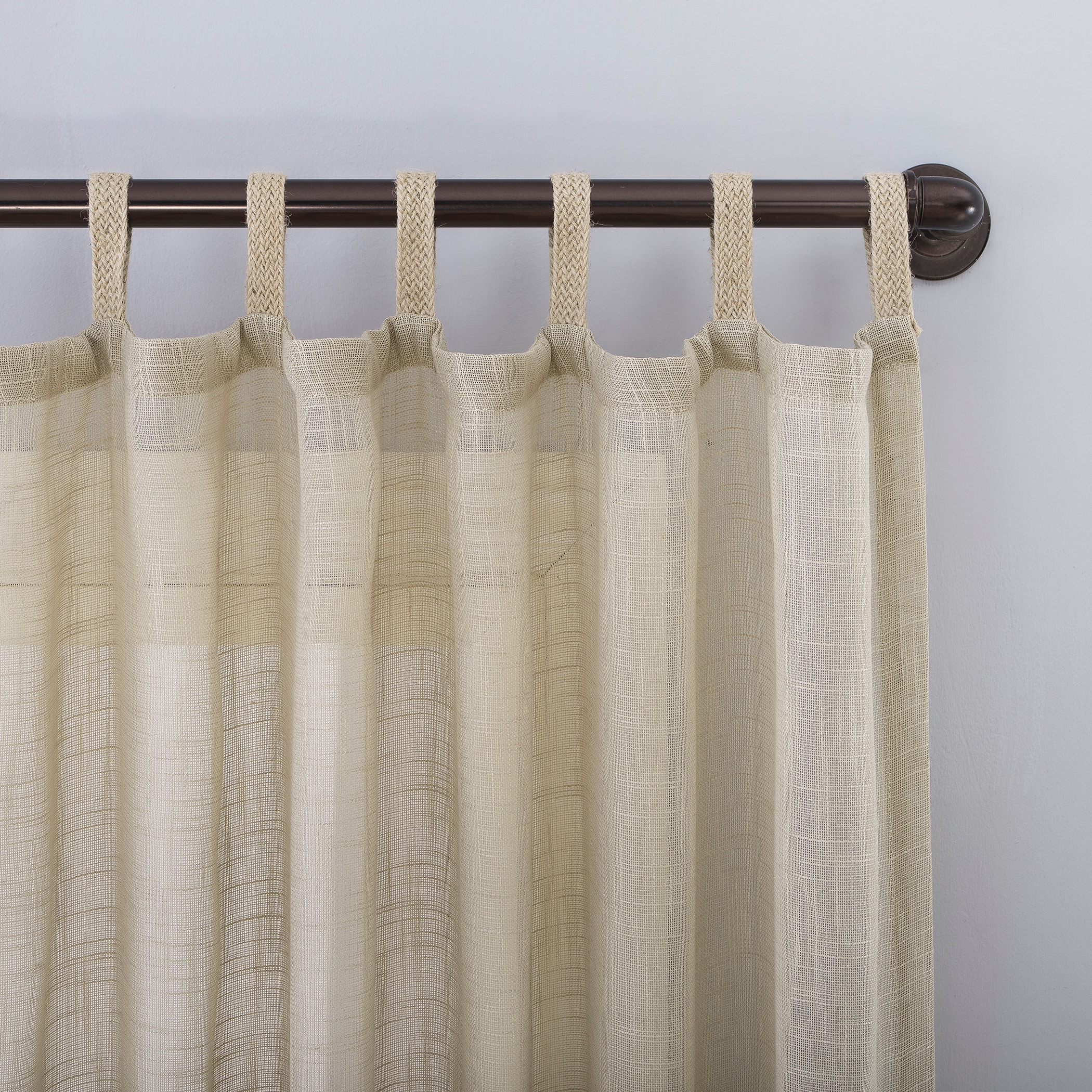 No. 918 96-in Linen Semi-sheer Top Tab Single Curtain Panel 58959 at ...