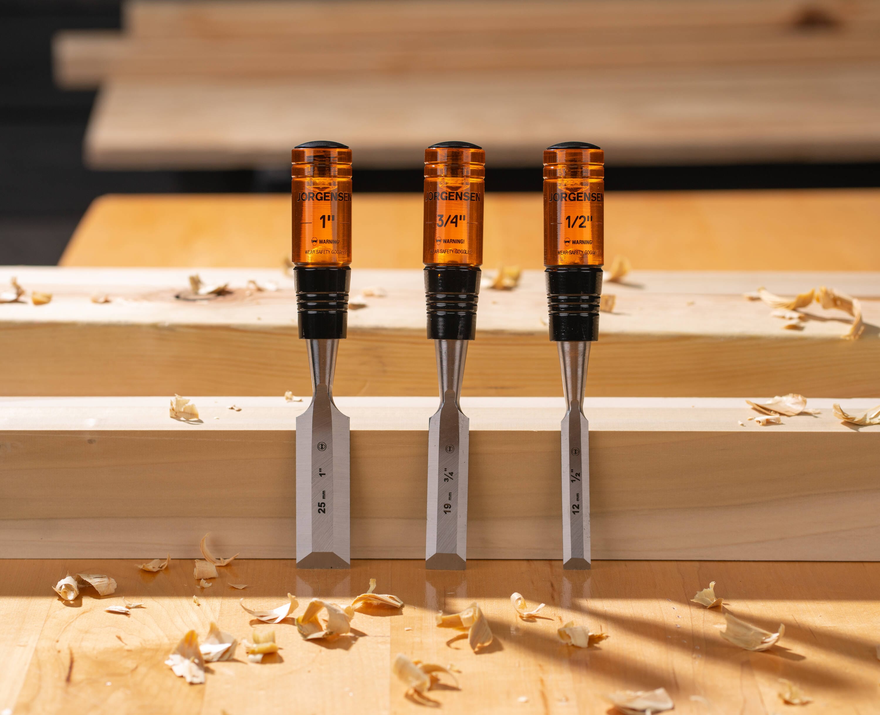 Kobalt Side strike chisel set 3-Pack Woodworking Chisels Set in the Chisel  Sets department at