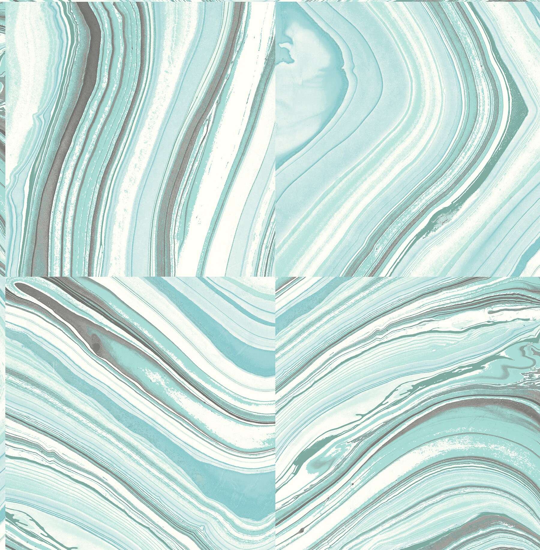 Turquoise Faux Wood Peel and Stick Wallpaper