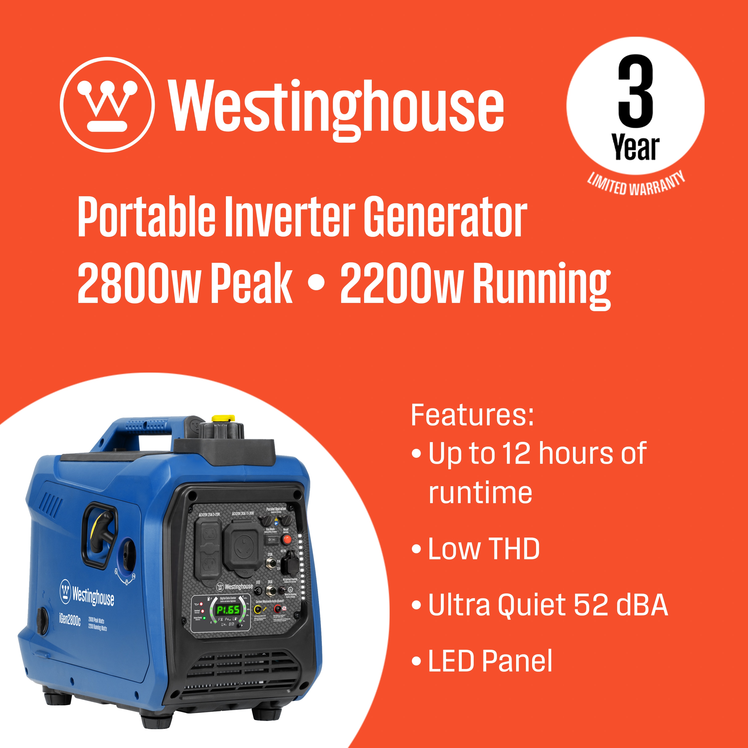 Westinghouse IGEN2500C Inverter-Generators - View #2