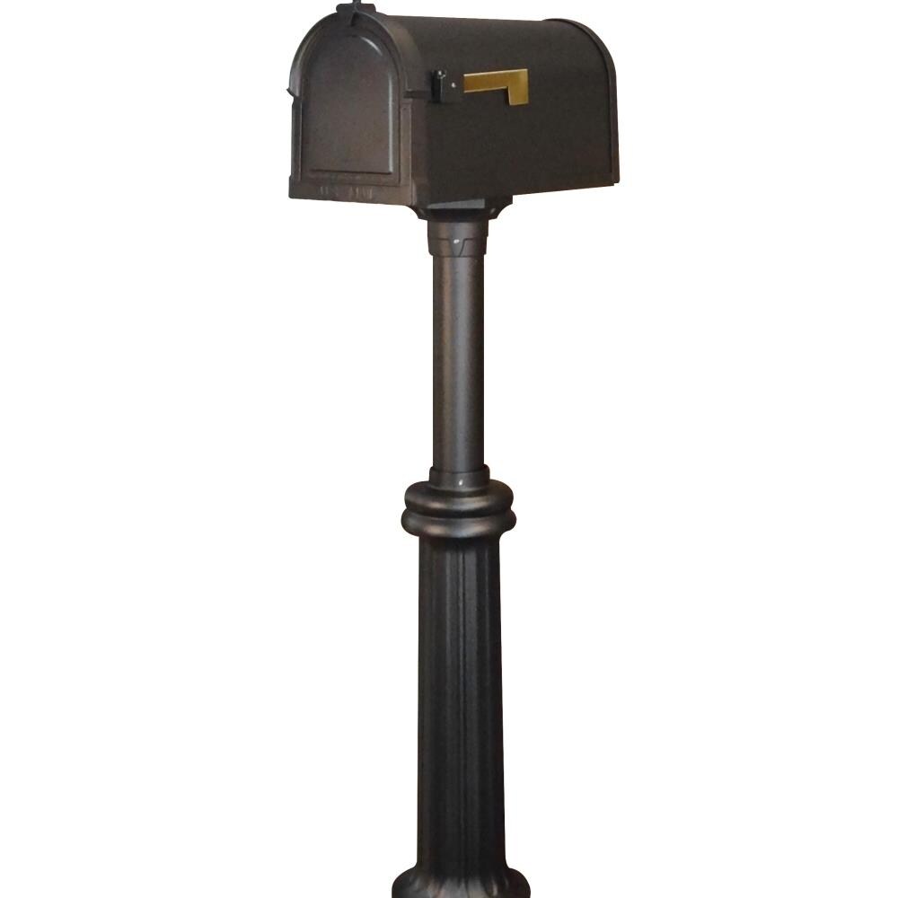  ZX9SPCLL469 Berkshire Curbside with Bradford Surface Mount Mailbox Post, Black