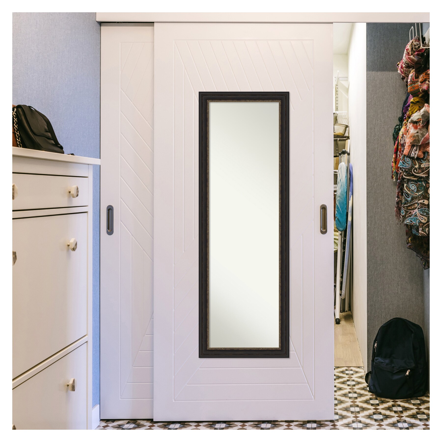 Accent Bronze Full-Length Rectangular Door Mirror