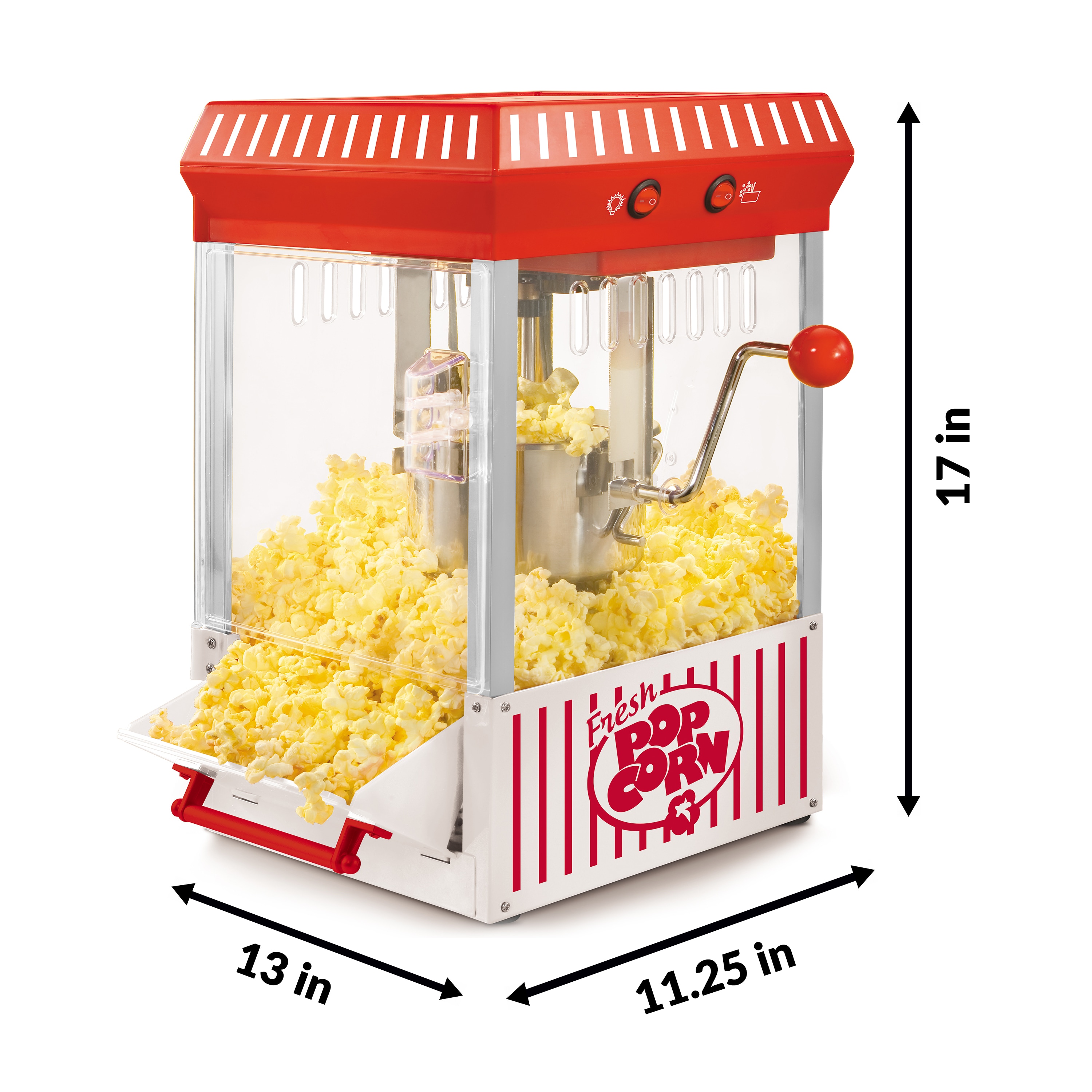 Nostalgia 6 QT Classic Retro Stirring Popcorn Maker 