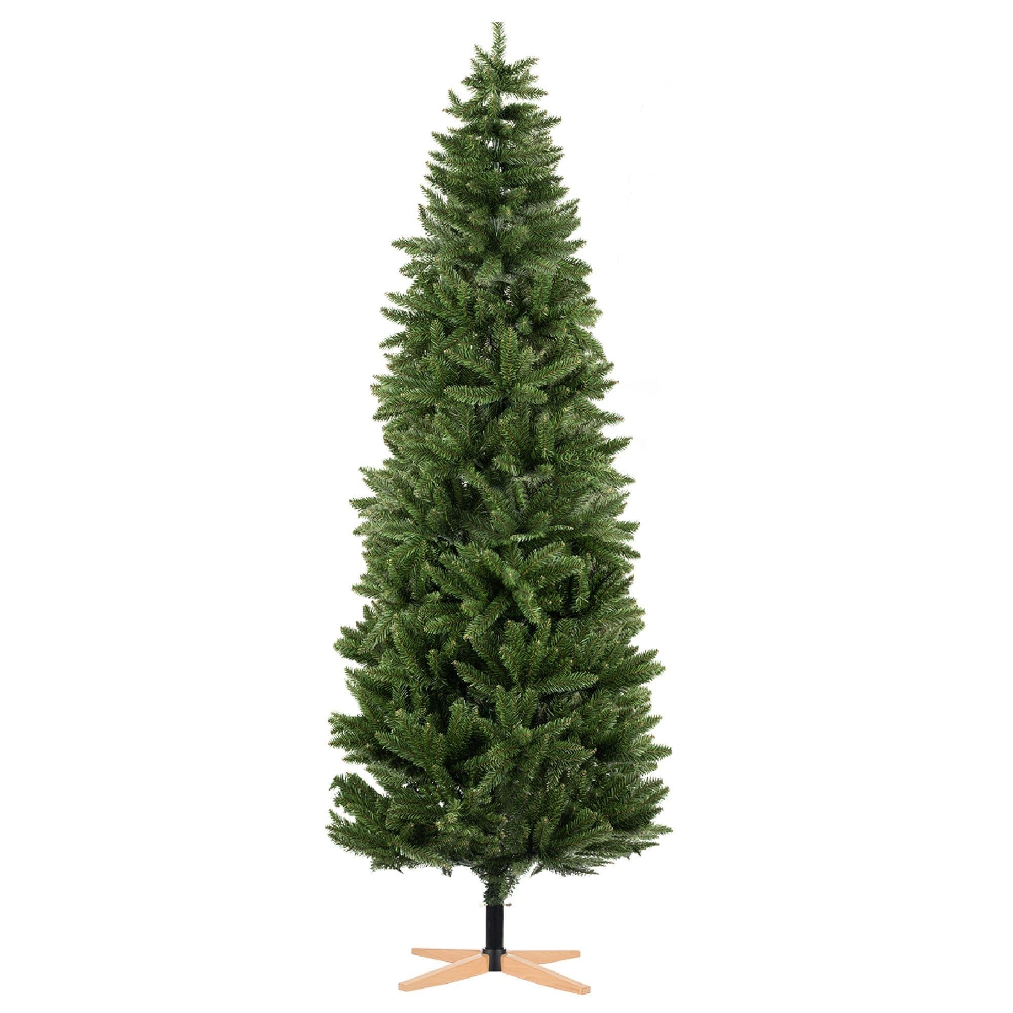 Tree Nest Artificial Christmas Pine Tree with Wooden Stand - 6.5 ft