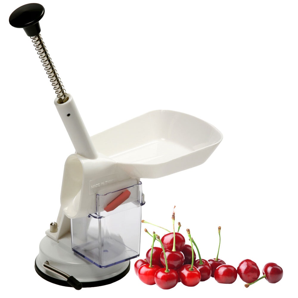 Norpro - Nordic White ABS/Stainless Steel Deluxe Cherry Pitter 1 pk