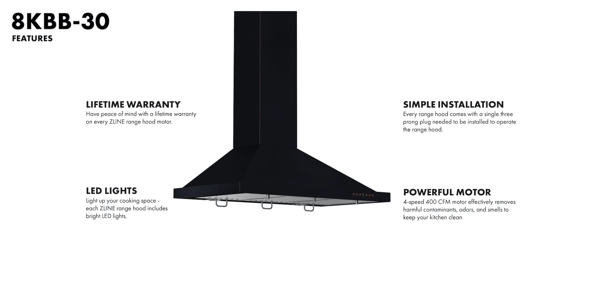ZLINE KITCHEN & BATH 8KBB-30 Wall-Mounted-Range-Hoods - View #10