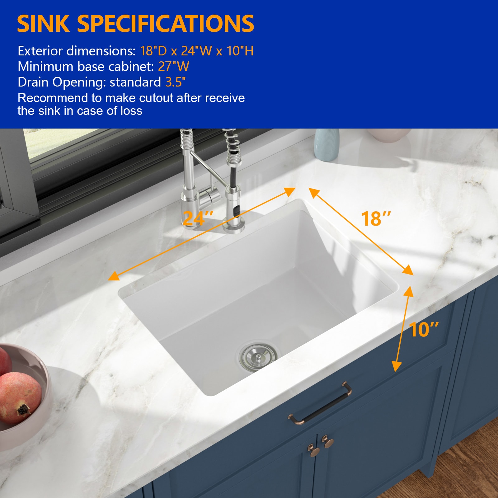 Lordear LD-LAW2418R1 Kitchen-Sinks - View #3
