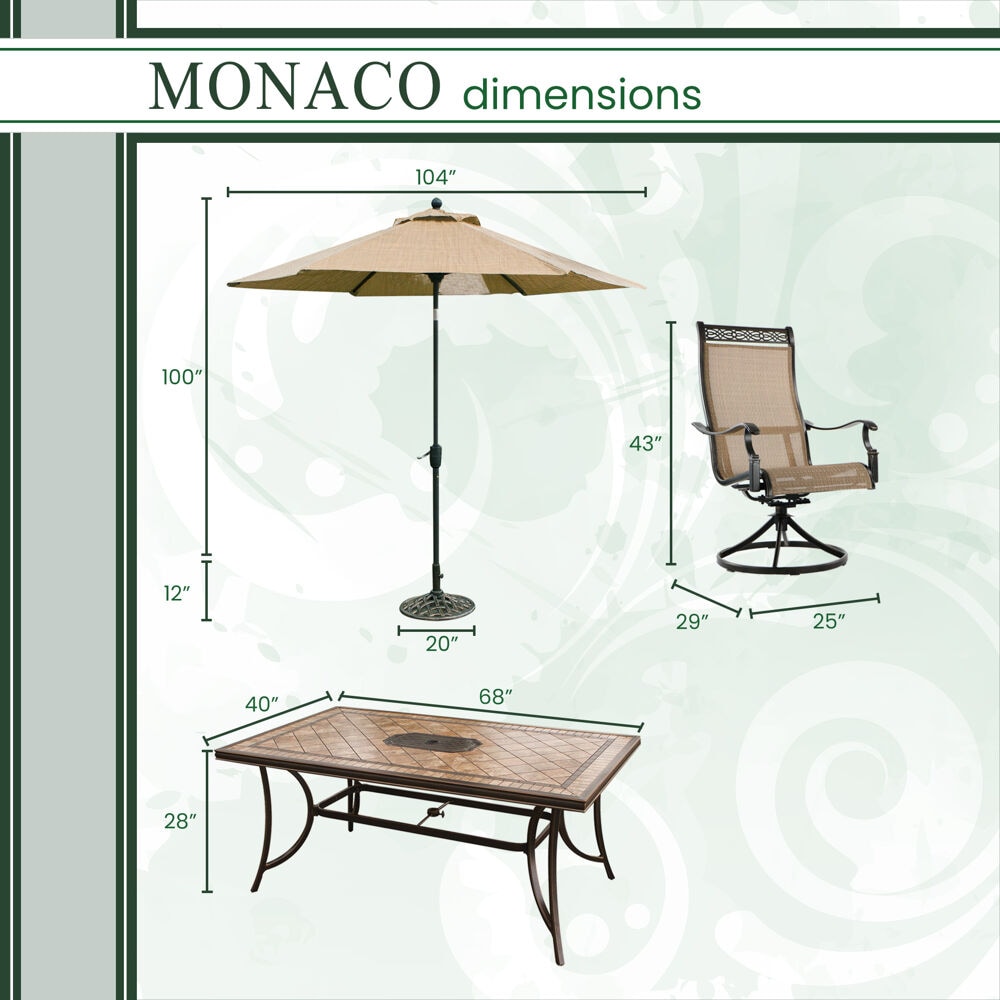 Hanover MONDN7PCSW6-SU Patio-Dining-Sets - View #2