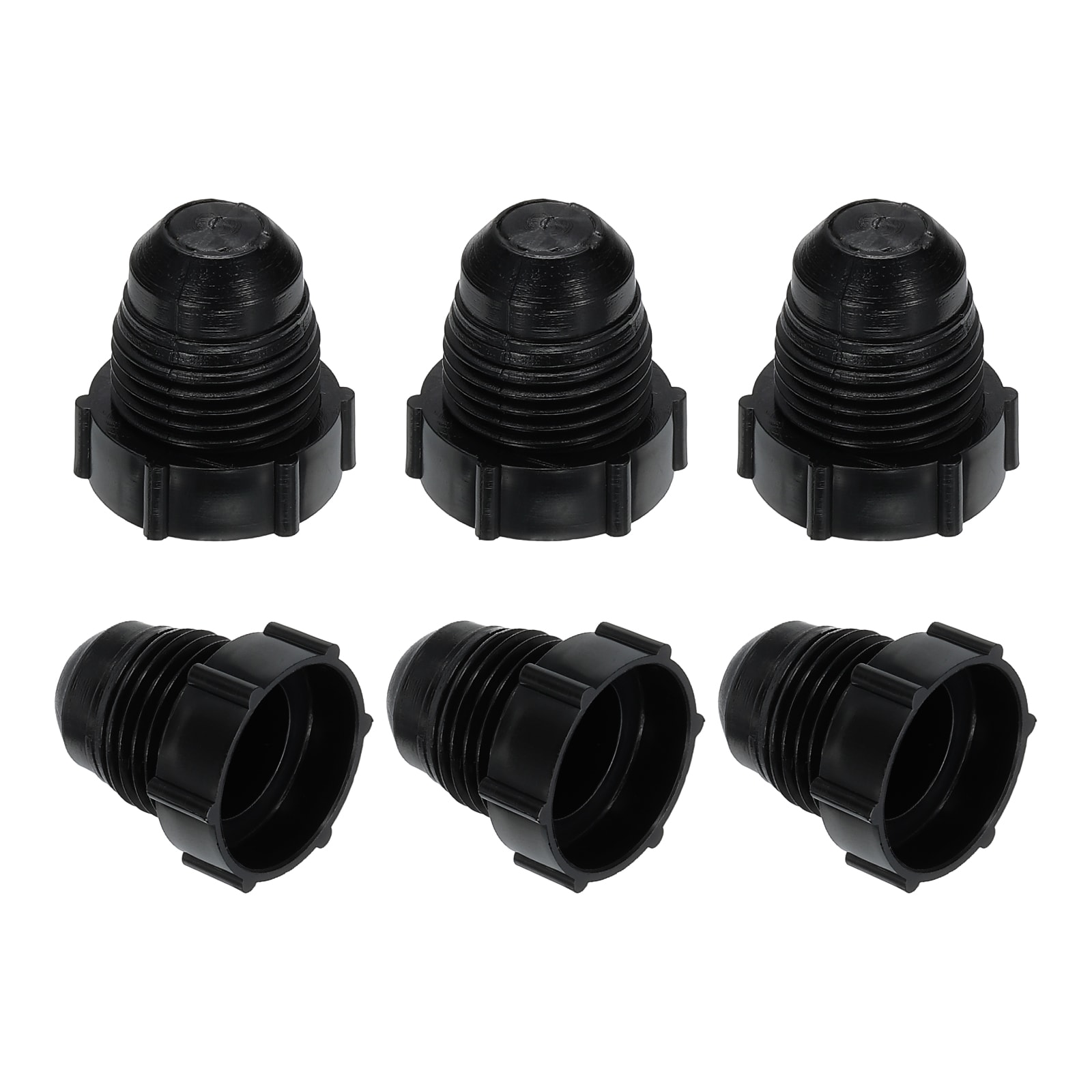 PATIKIL 3/8 Inch Plastic Threaded Plug 6pcs 5/8-18UNF Male Thread 45 ...