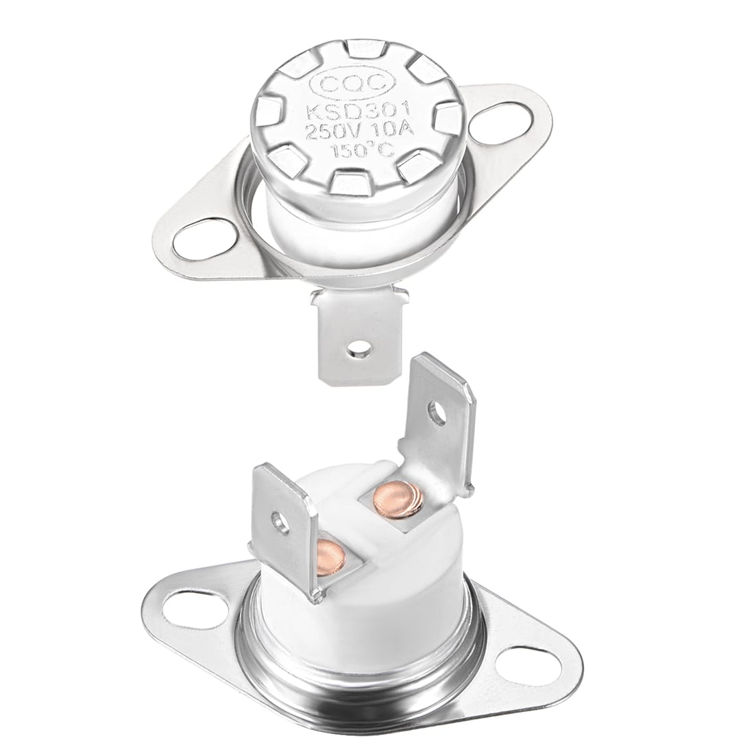 Unique Bargains KSD301 Thermostat 150 Degrees Celsius/302 Degrees Fahrenheit 10A Normally Closed Adjust Snap Disc Temperature Switch for Microwaves Oven Coffee Maker 2pcs Ceramic Material #S26012000UX6922